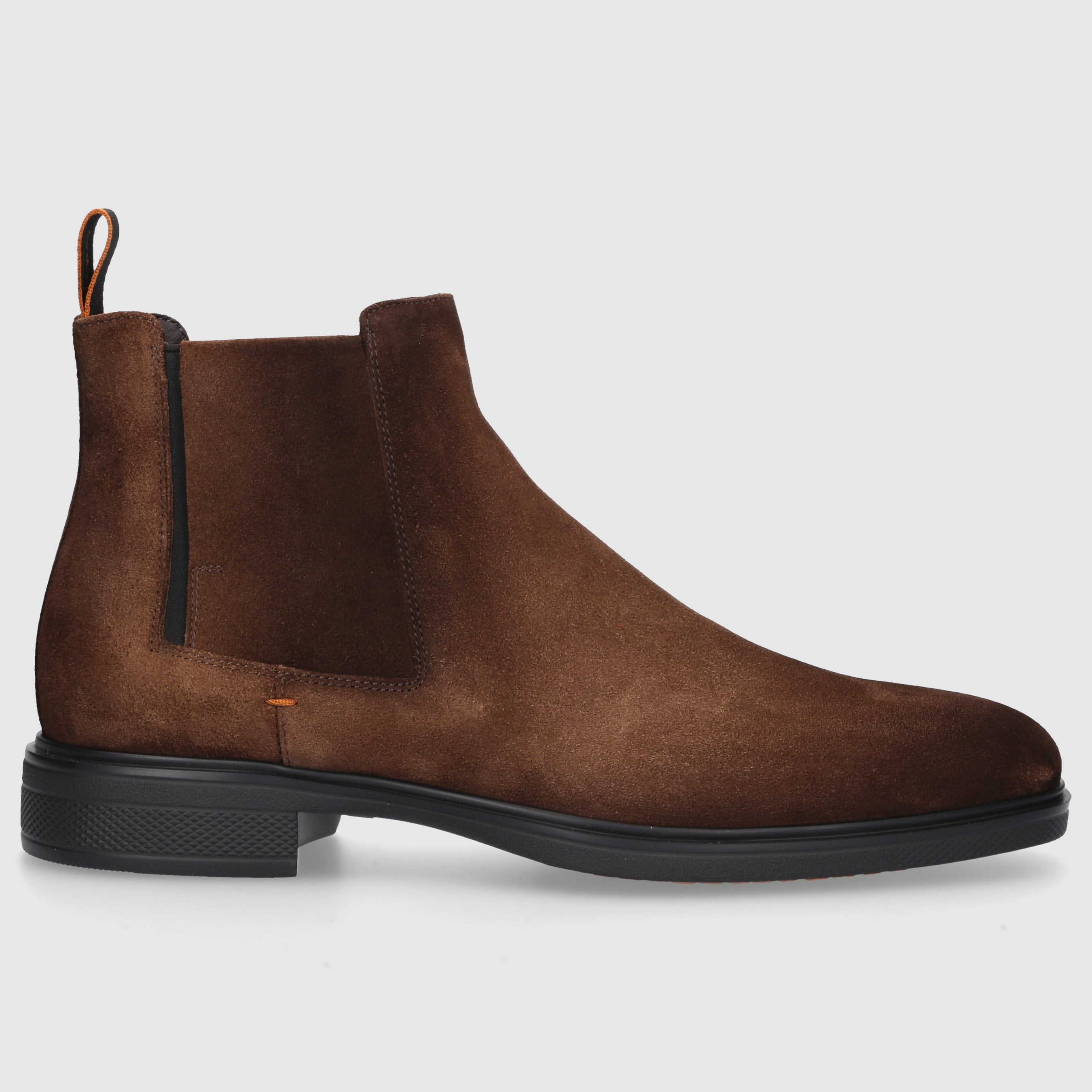 Santoni Herren Stiefeletten 18937 Veloursleder braun