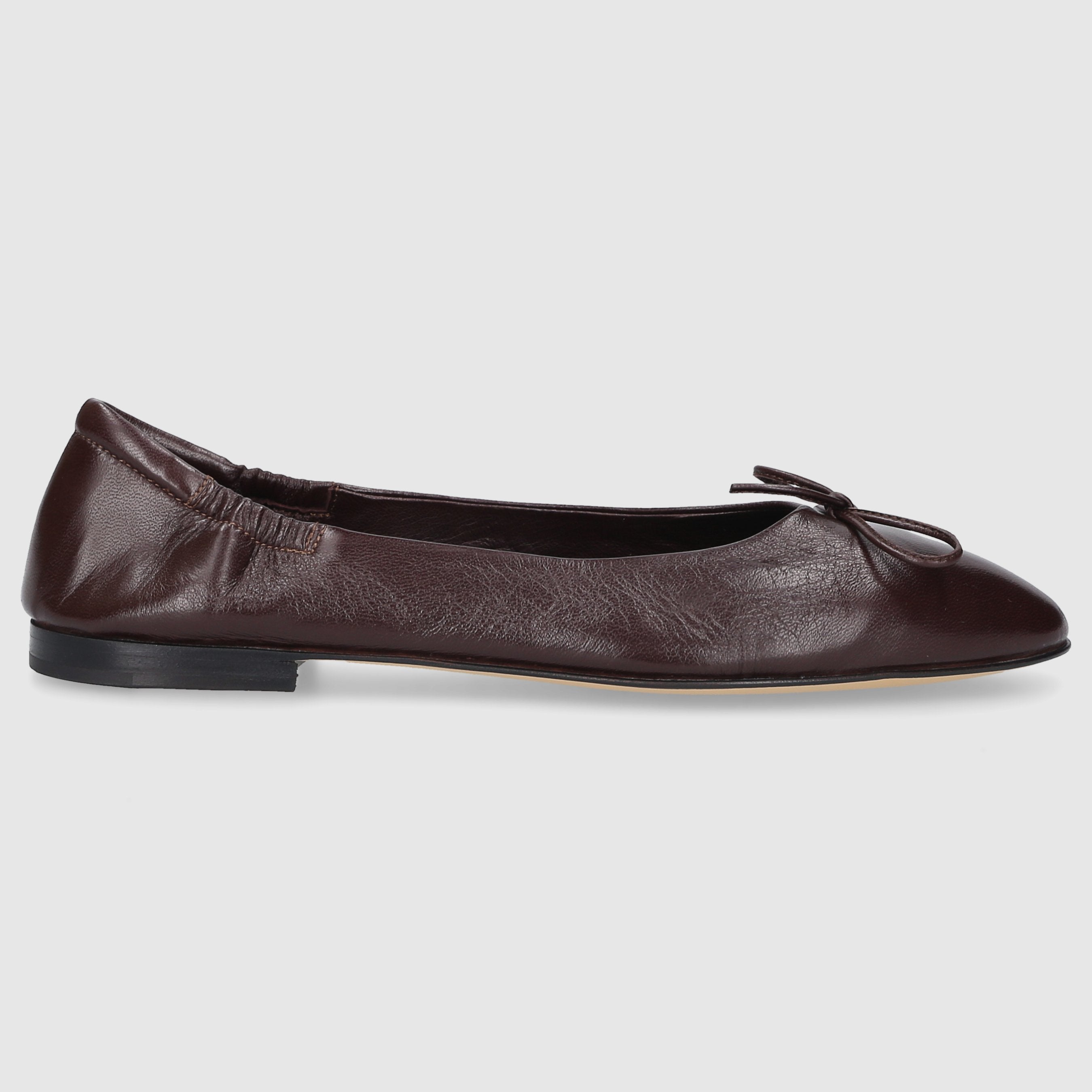 Pomme D`OR Damen Ballerinas 0450C Kalbsleder dunkelbraun