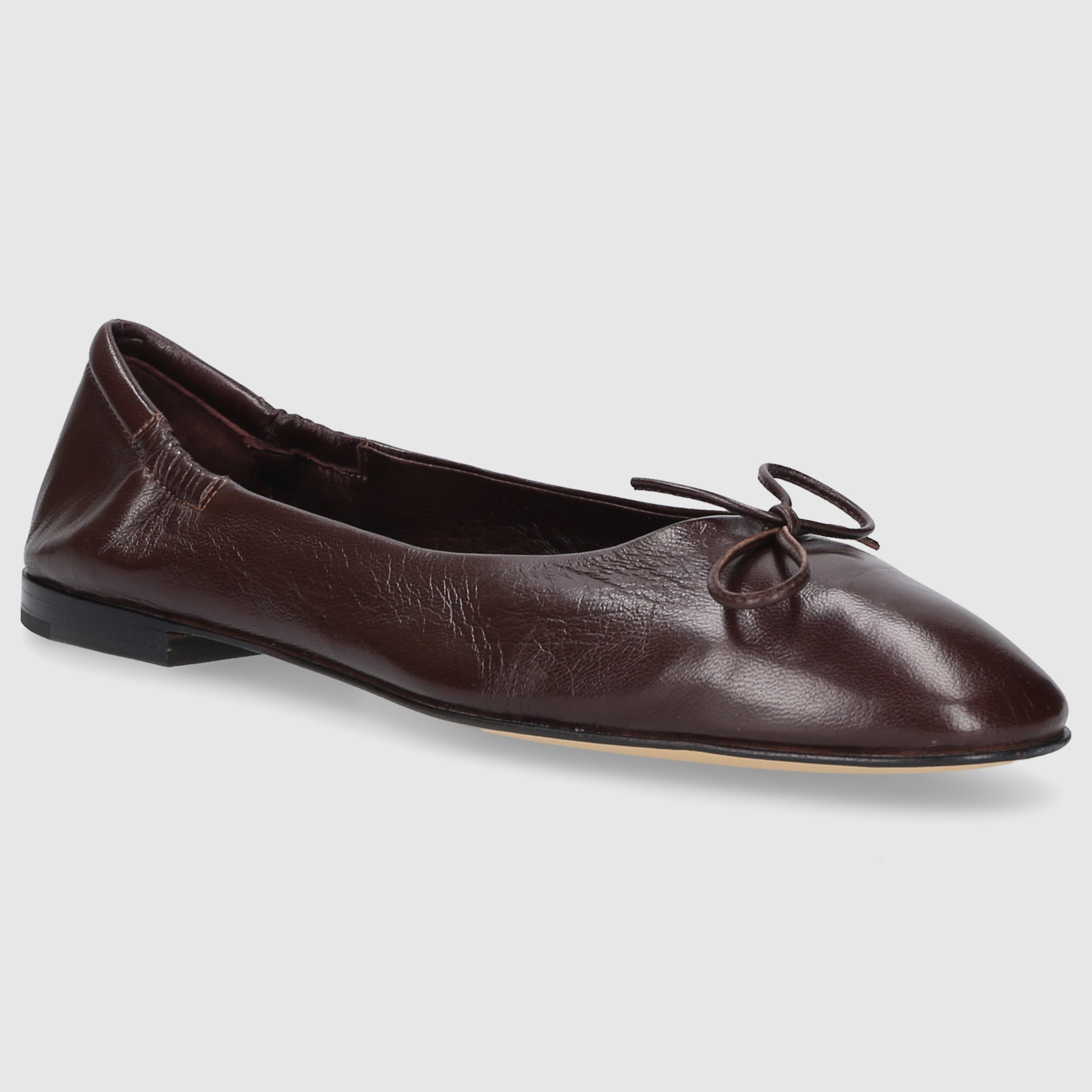 Pomme D`OR Damen Ballerinas 0450C Kalbsleder dunkelbraun