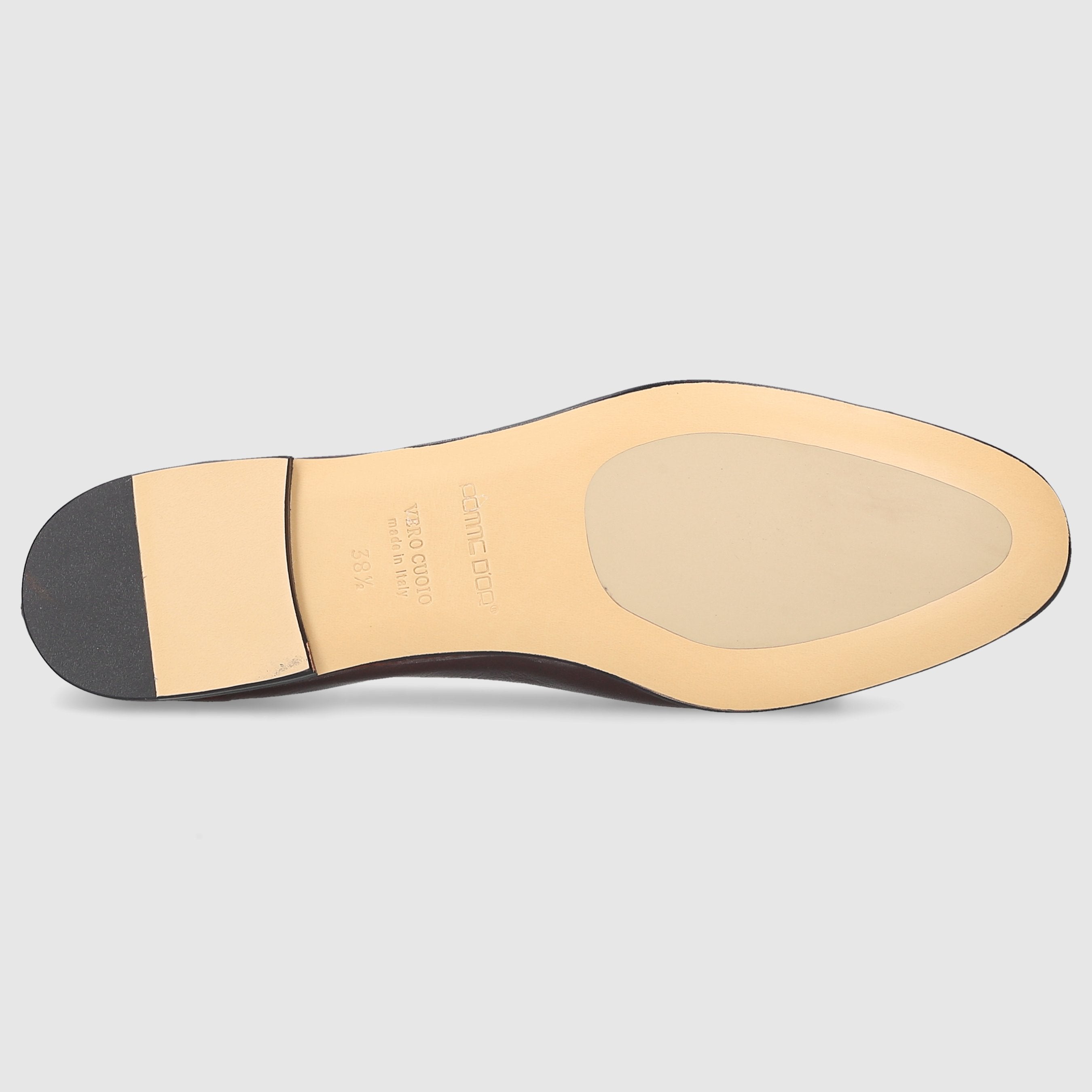 Pomme D`OR Damen Ballerinas 0450C Kalbsleder dunkelbraun