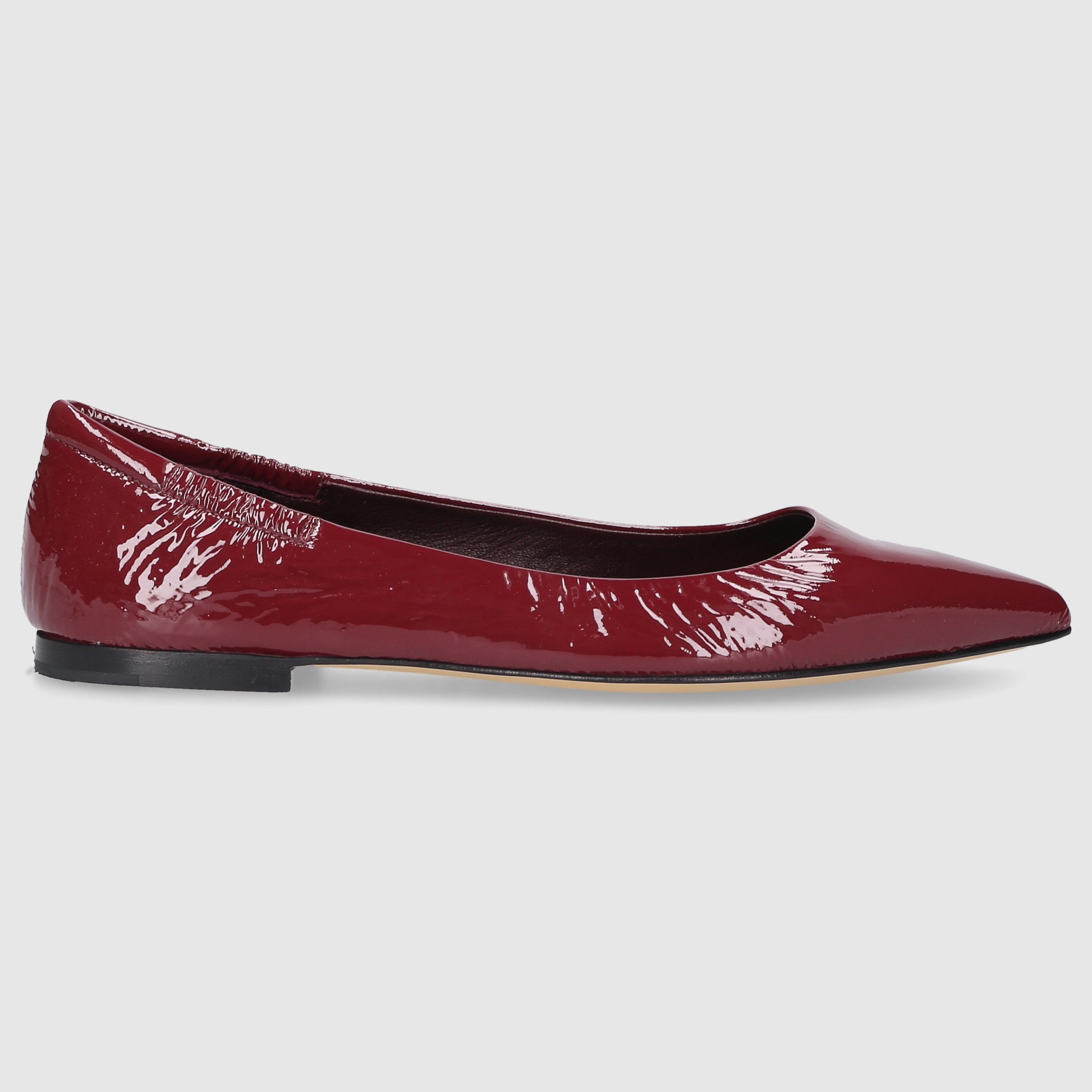 Pomme D`OR Damen Ballerinas 1720Y Nappalackleder bordeaux