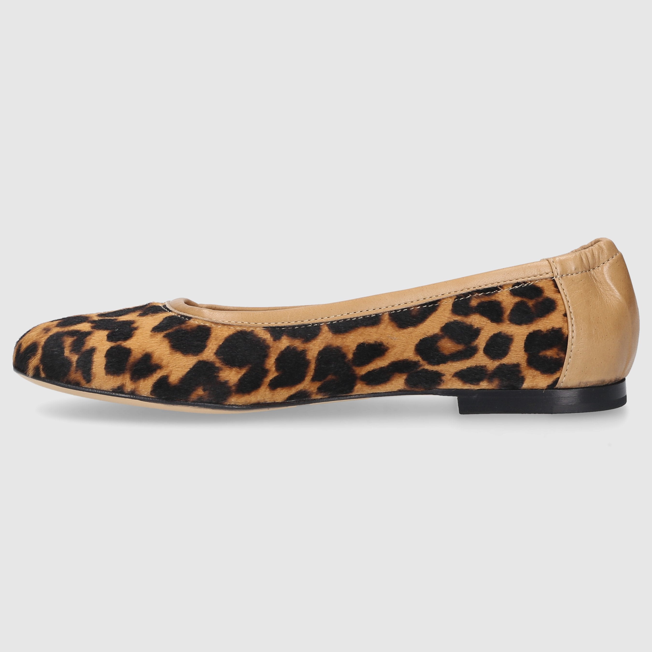 Pomme D`OR Damen Ballerinas 0971 Materialmix Leo