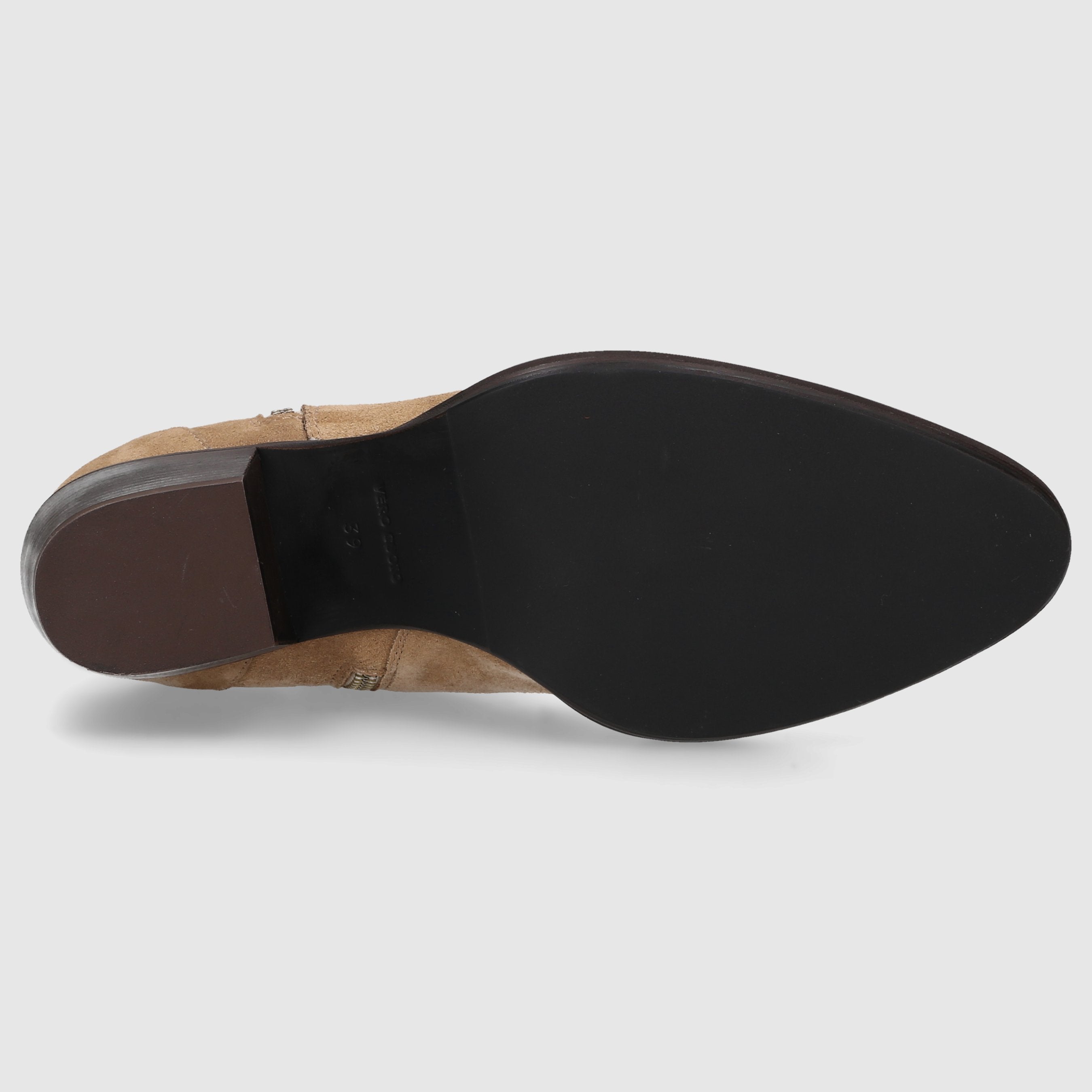EN AVANT Damen Stiefeletten 702-17 Veloursleder hellbraun