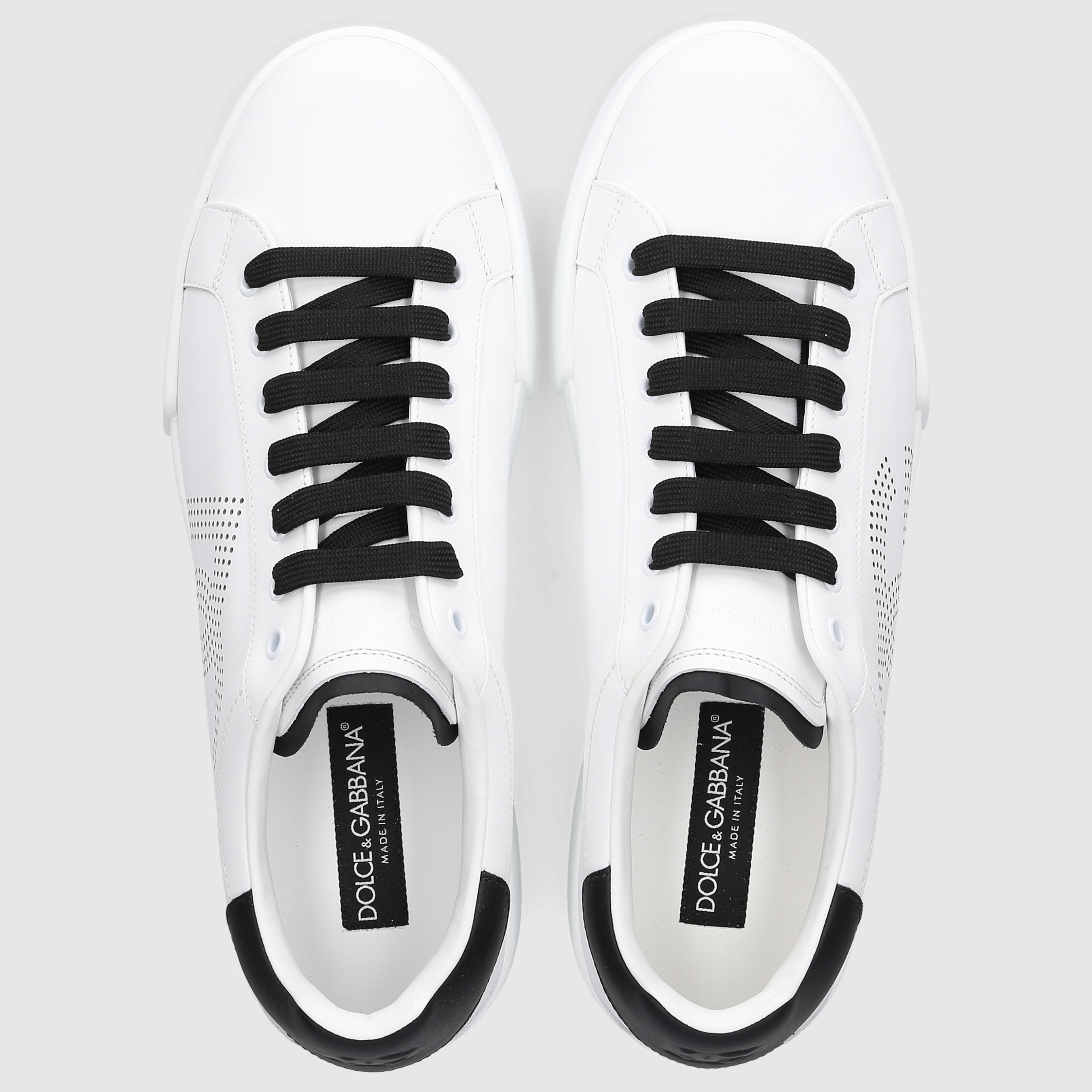 Dolce & Gabbana Herren Sneaker low PORTOFINO Kalbsleder weiß-kombi
