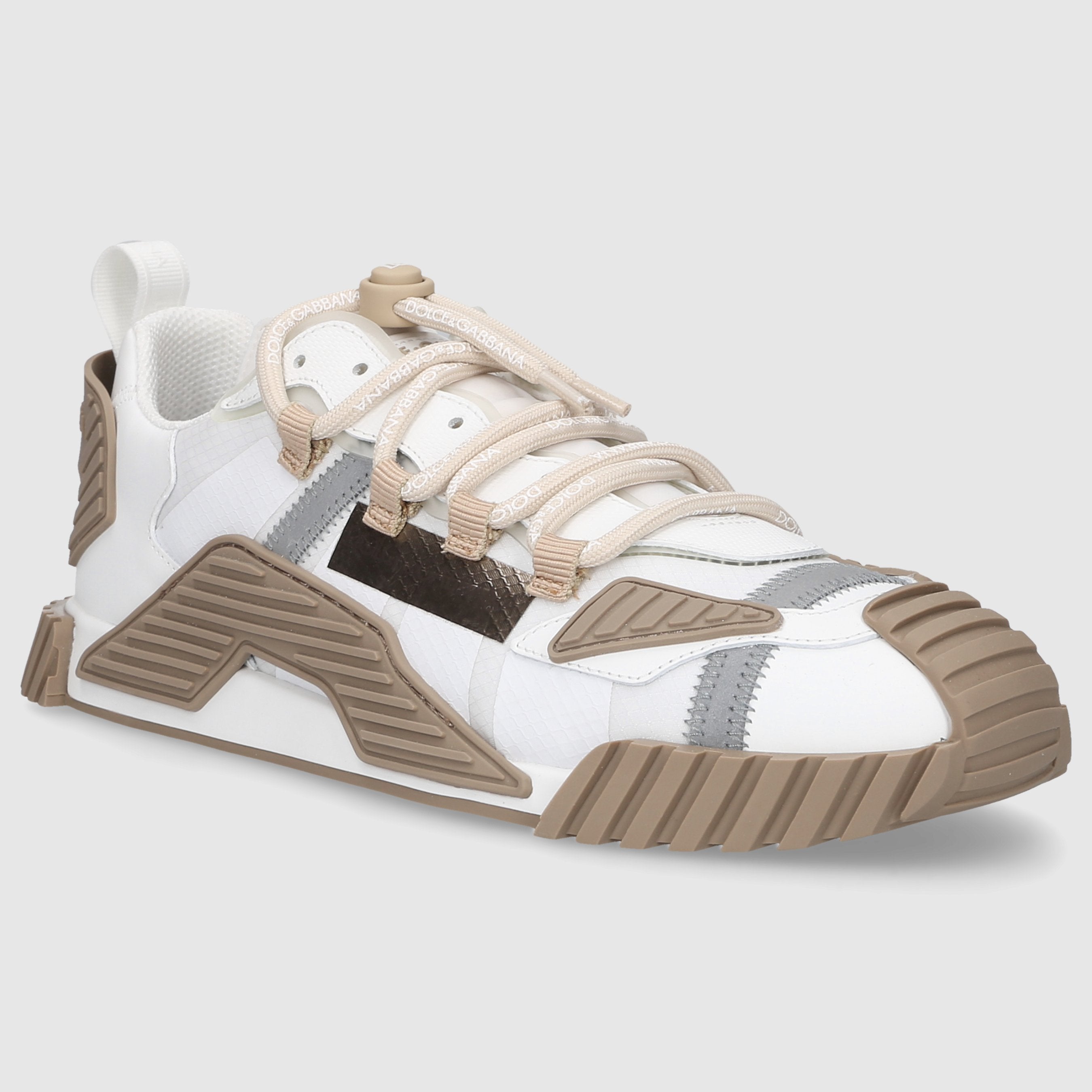 Dolce & Gabbana Herren Sneaker low NS1 Kalbsleder weiß-kombi