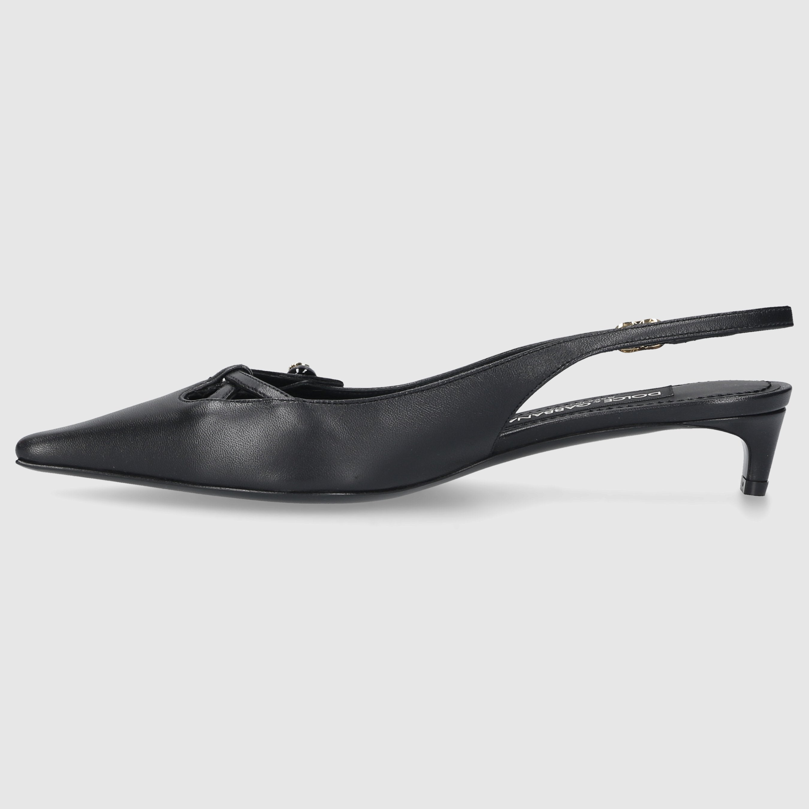 Dolce & Gabbana Damen Slingpumps MUN Nappaleder schwarz