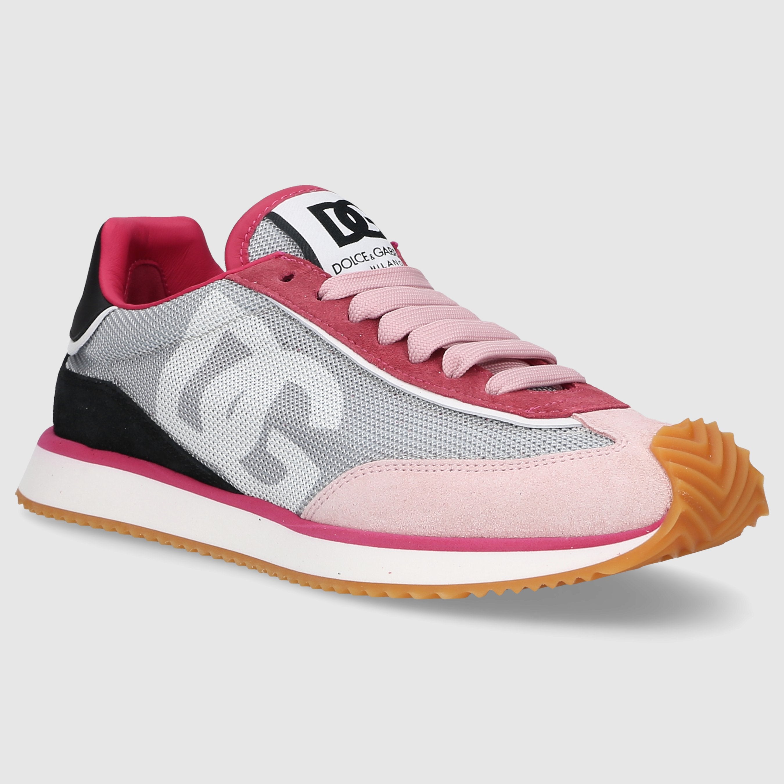 Dolce & Gabbana Damen Sneaker low ARIA Materialmix rosa-kombi