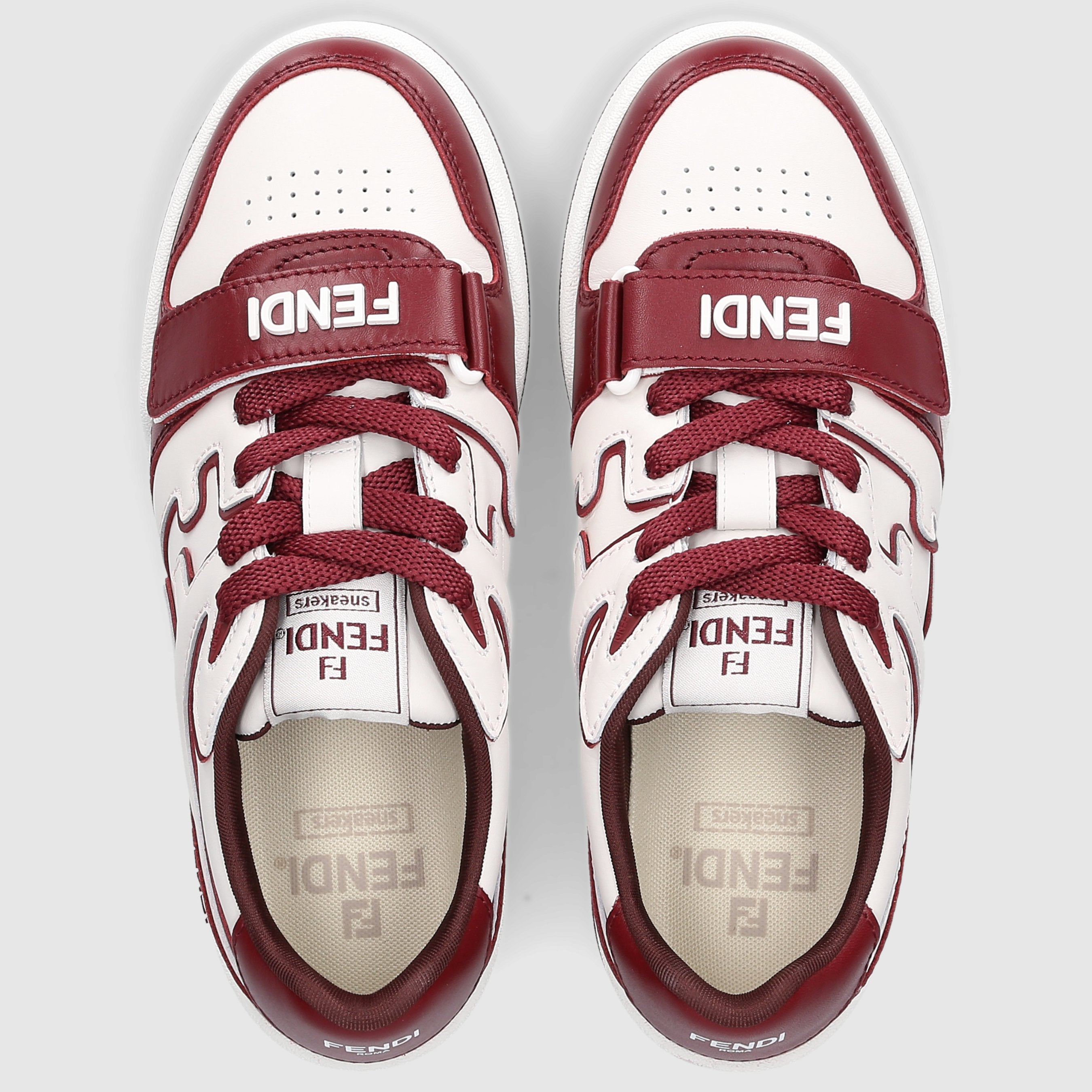 FENDI Damen Sneaker low MATCH Kalbsleder weiß-kombi
