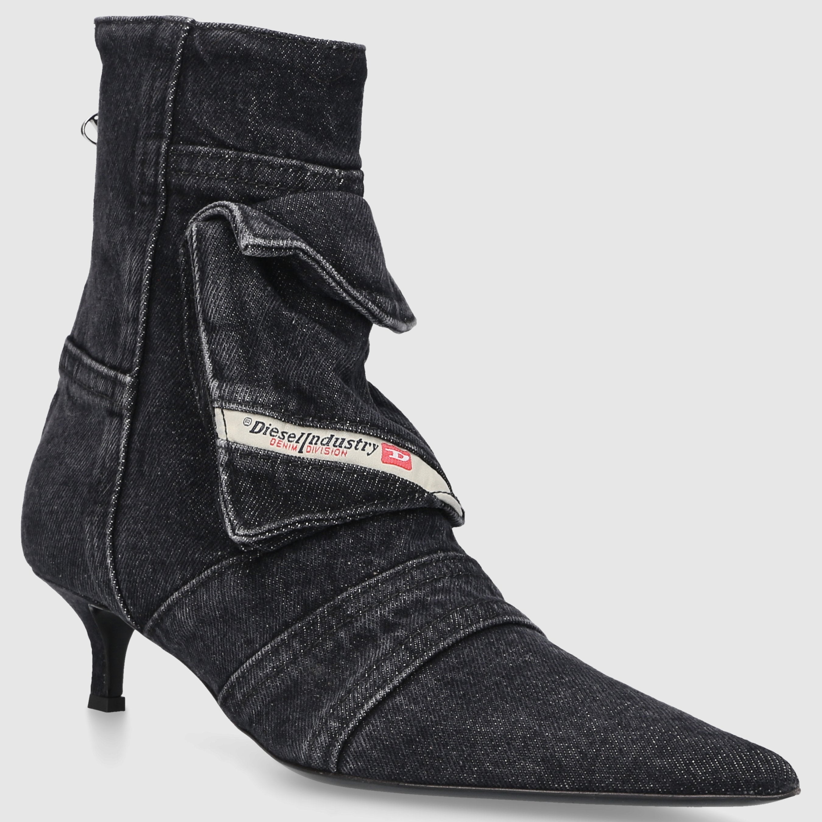 Diesel Damen Stiefeletten D-Venus Pocket Lb Denim schwarz
