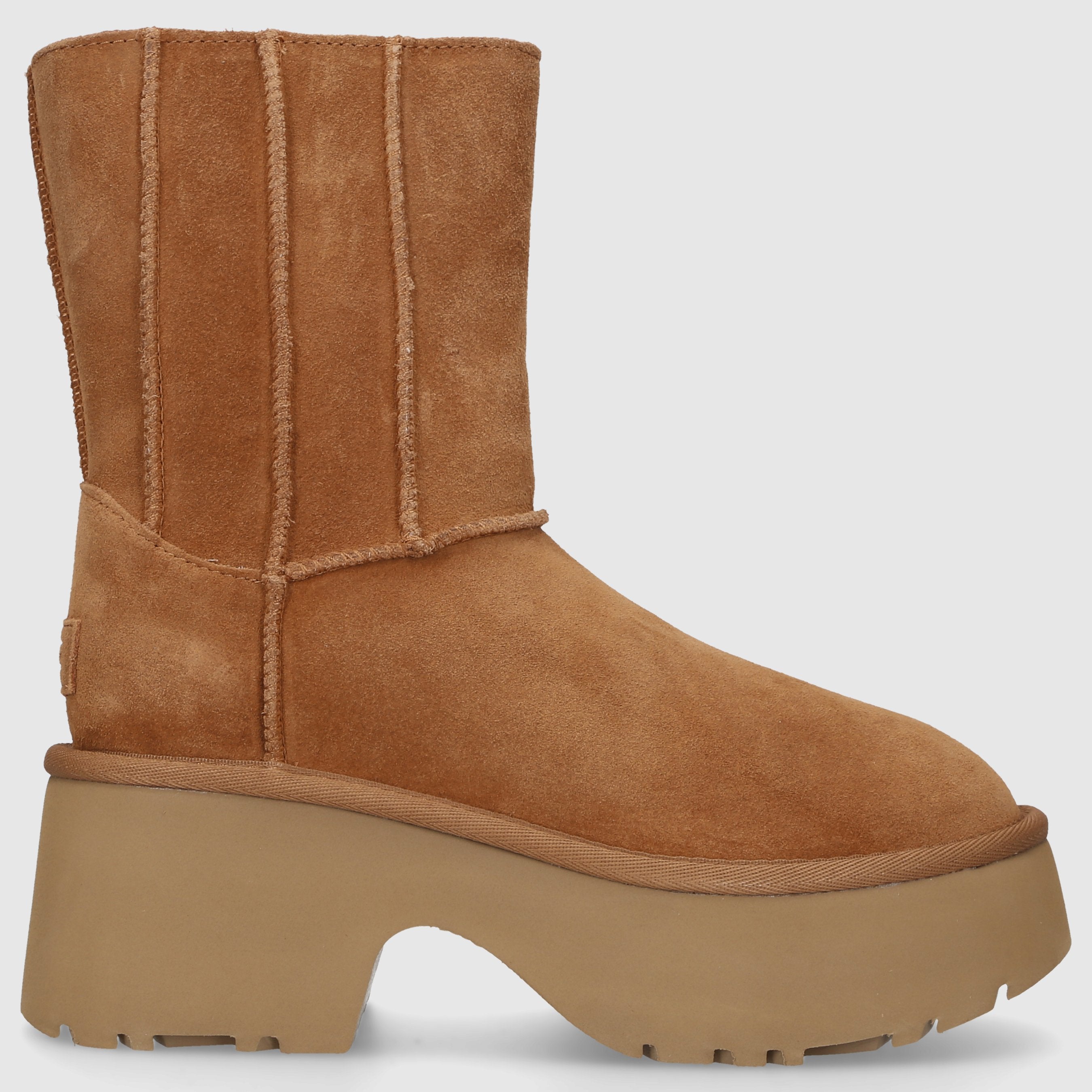 UGG Damen Stiefeletten CLASSIC TWIN SEAM NEW HEIGHTS Veloursleder braun
