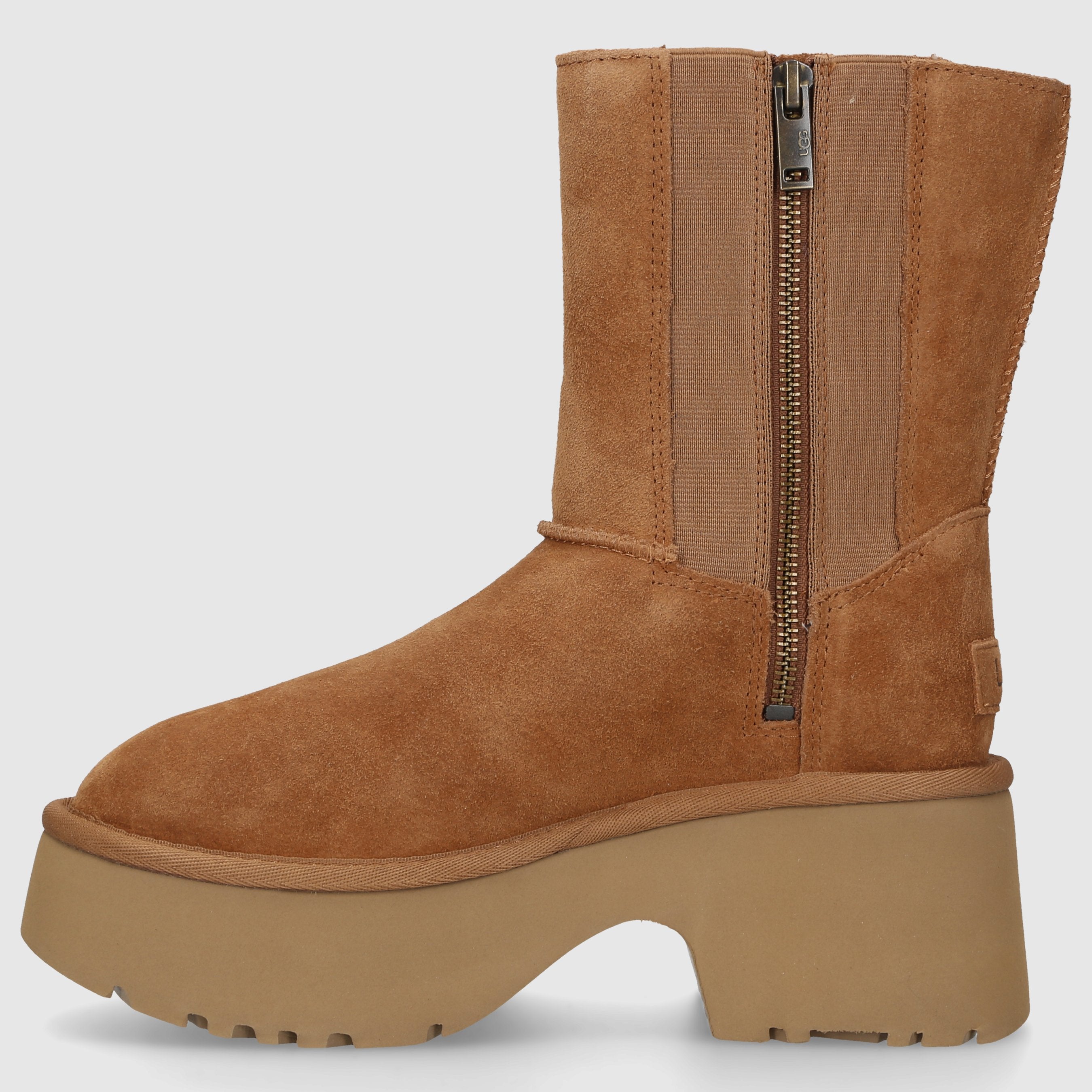 UGG Damen Stiefeletten CLASSIC TWIN SEAM NEW HEIGHTS Veloursleder braun