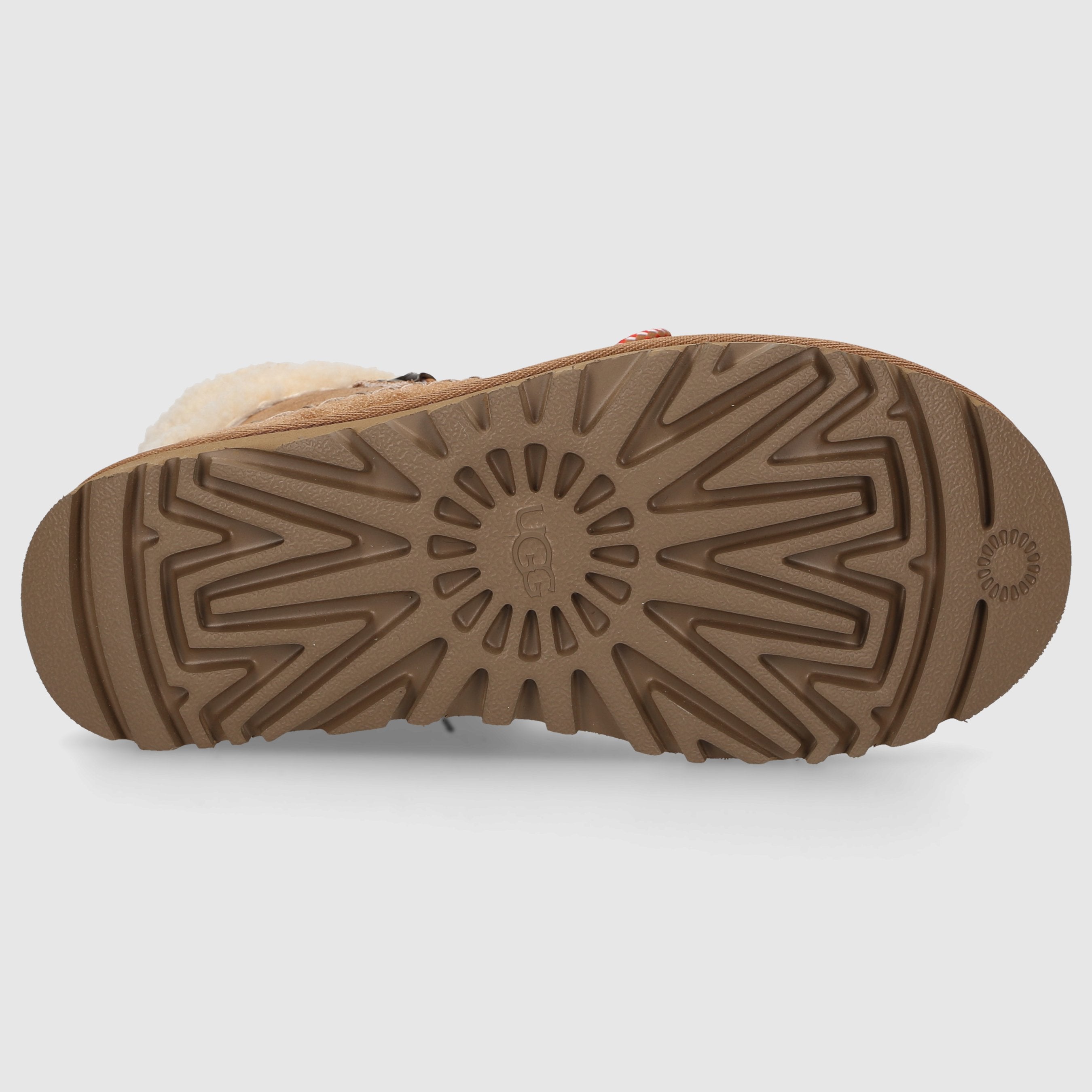 UGG Damen .Stiefeletten CLASSIC ALPINE LACE-UP Veloursleder braun-kombi