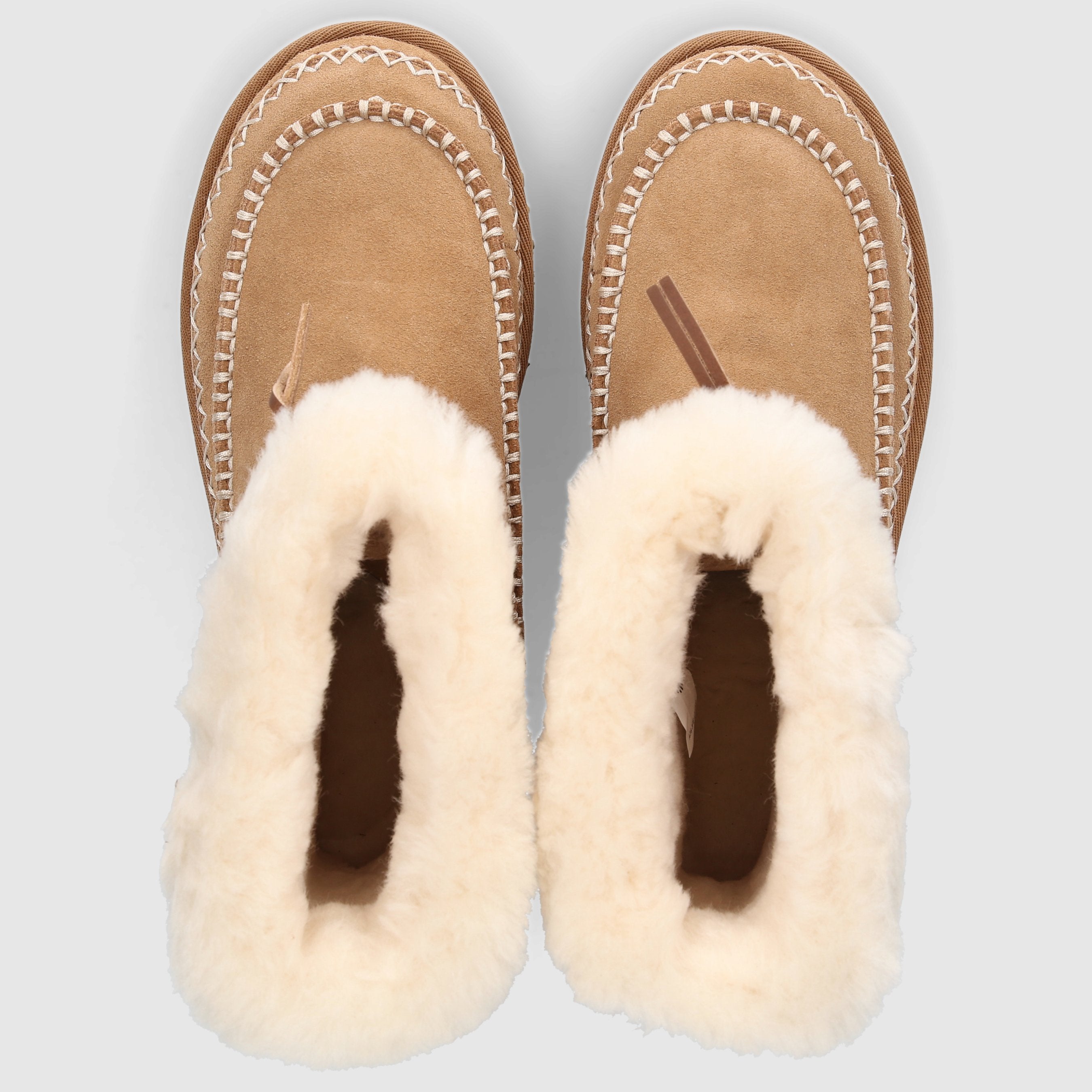 UGG Damen Stiefeletten CLASSIC MINI ALPINE Veloursleder braun-kombi