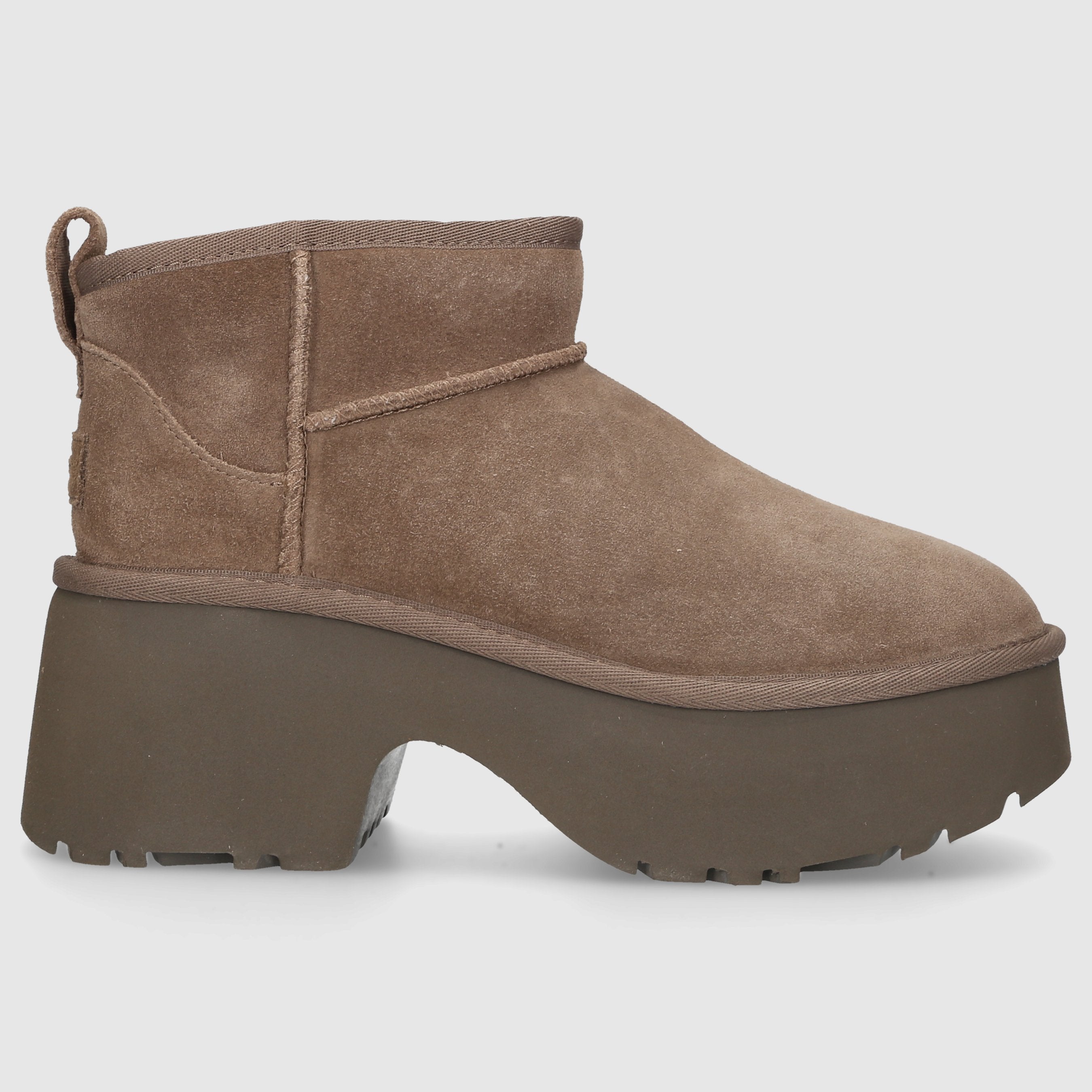 UGG Damen Stiefeletten CLASSIC ULTRA MINI NEW HEIGHTS Veloursleder dunkelbraun