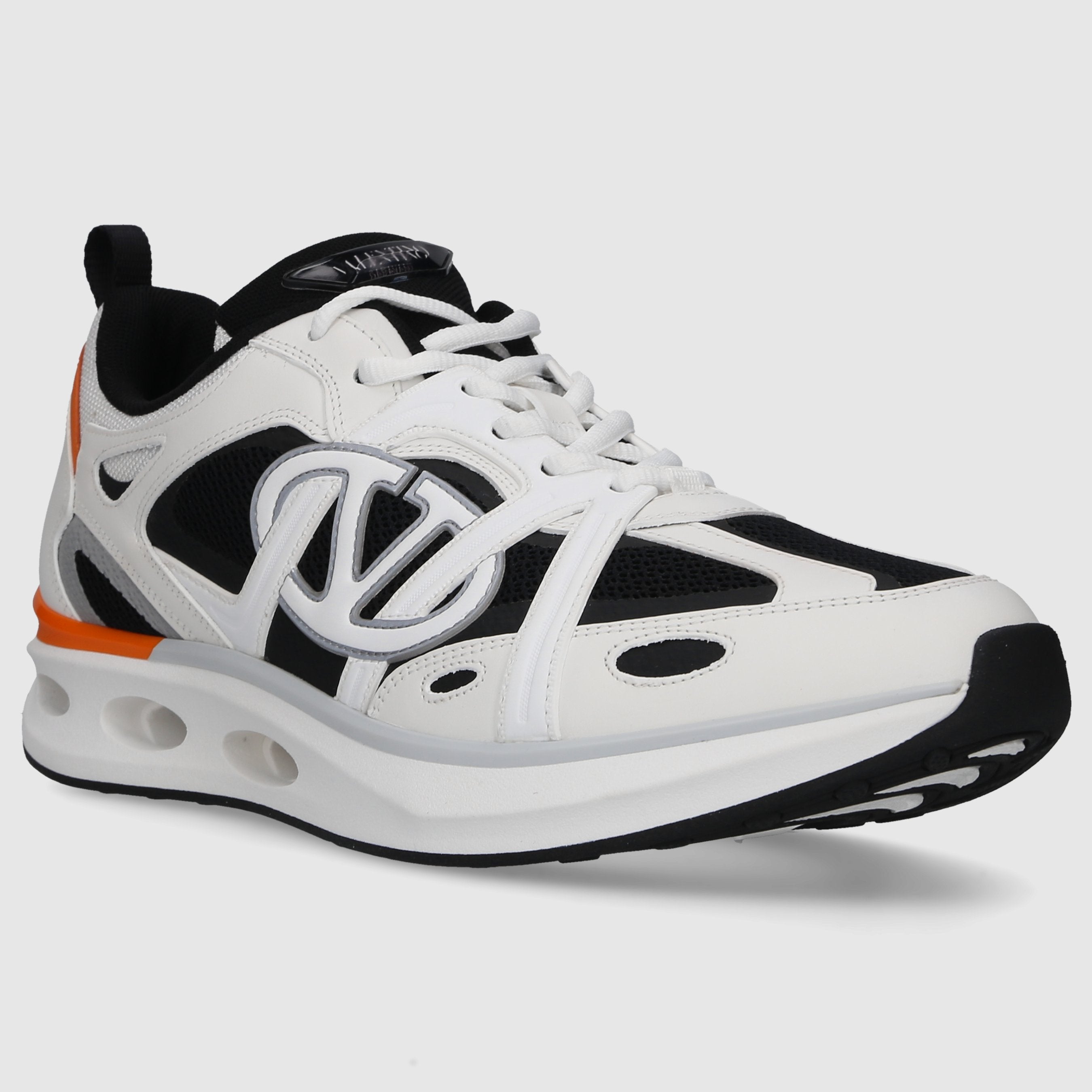 Valentino Garavani Herren Sneaker low Easyjog Kalbsleder weiß-kombi