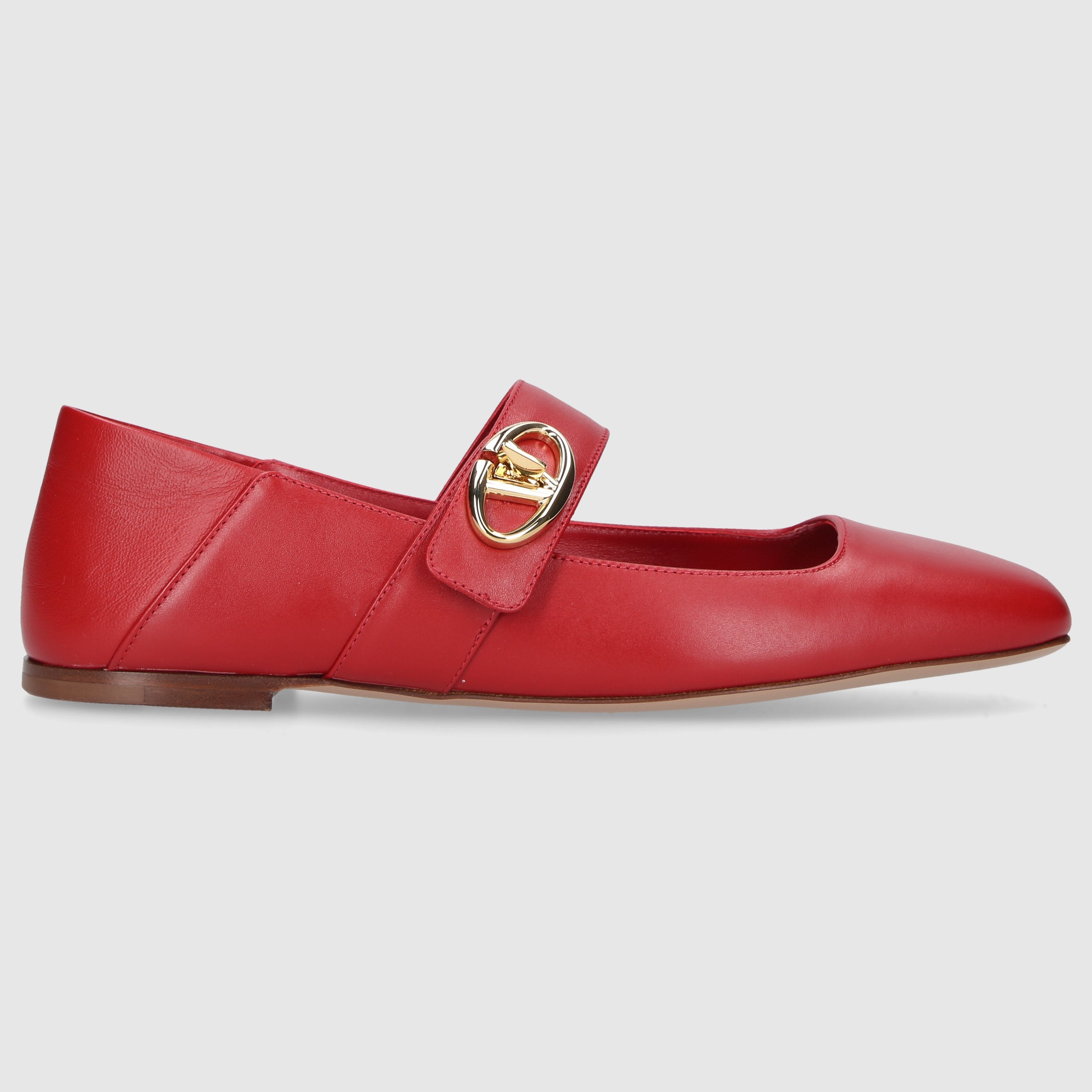 Valentino Garavani Damen Ballerinas Mary-Jane Kalbsleder rot