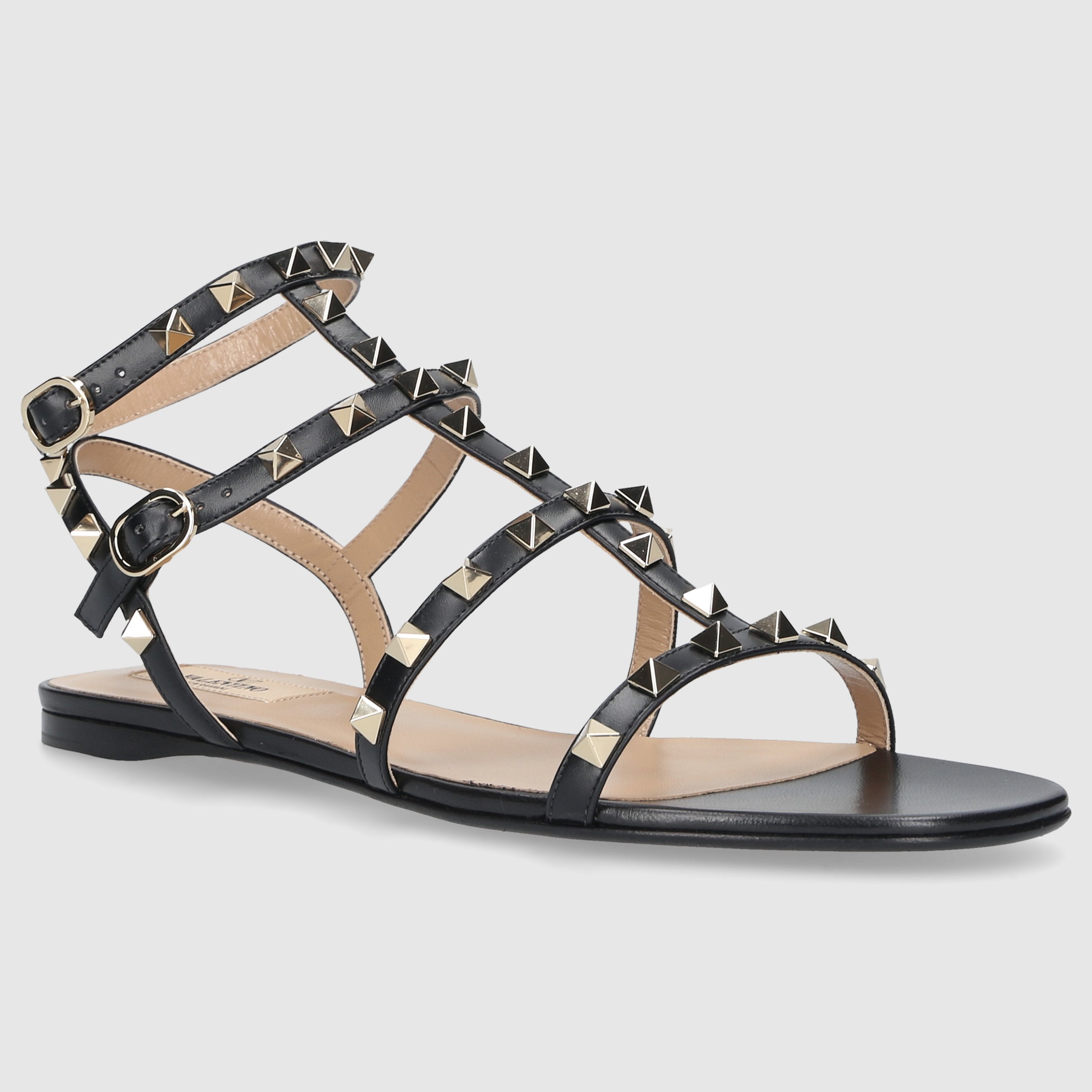 Valentino Garavani Damen Sandalen 6W2S0A05 Kalbsleder schwarz