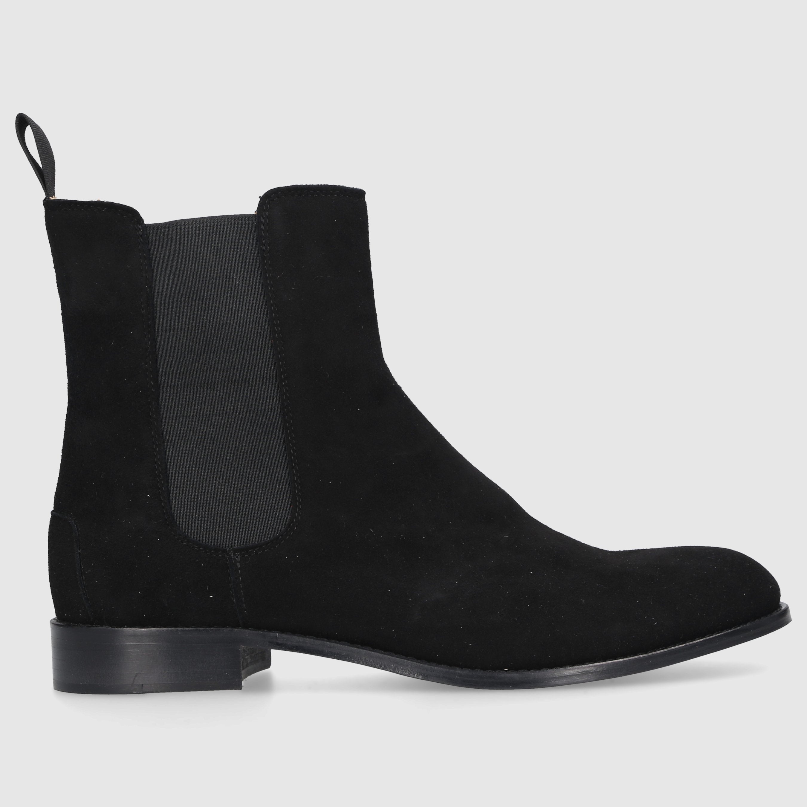 EN AVANT Damen Stiefeletten D0600003-311 Veloursleder schwarz
