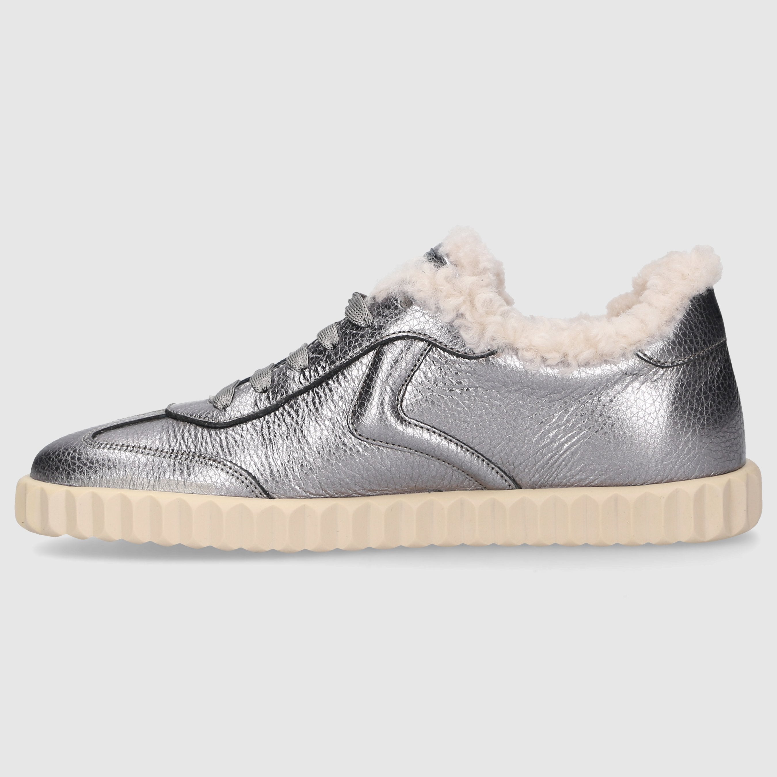 VOILE BLANCHE Damen Sneaker low INES Kalbsleder silber