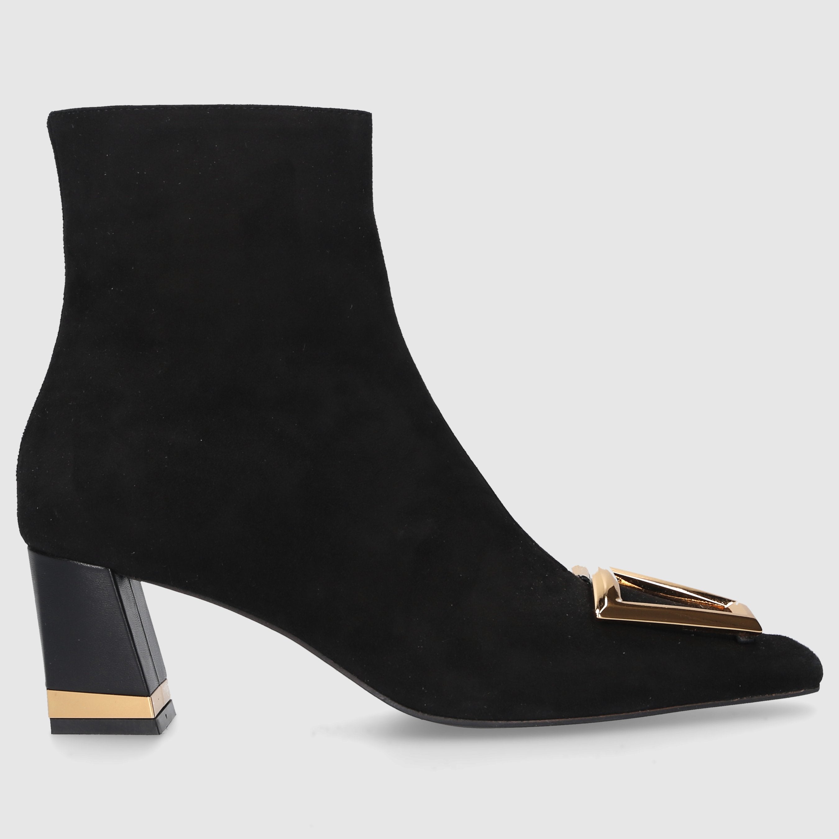Roberto Festa Damen Stiefeletten RISAS Veloursleder schwarz