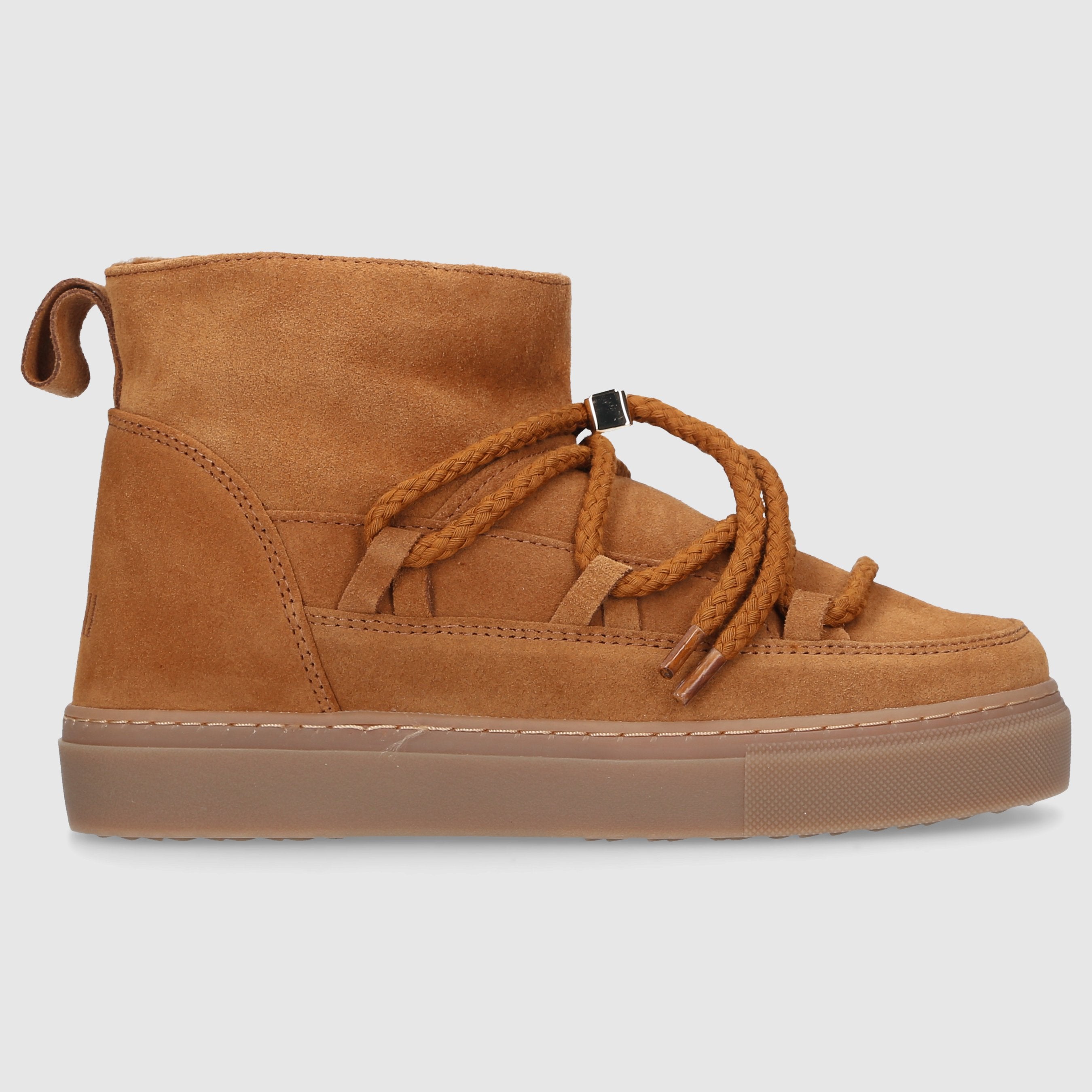 INUIKII Damen Stiefeletten CLASSIC LOW Veloursleder braun