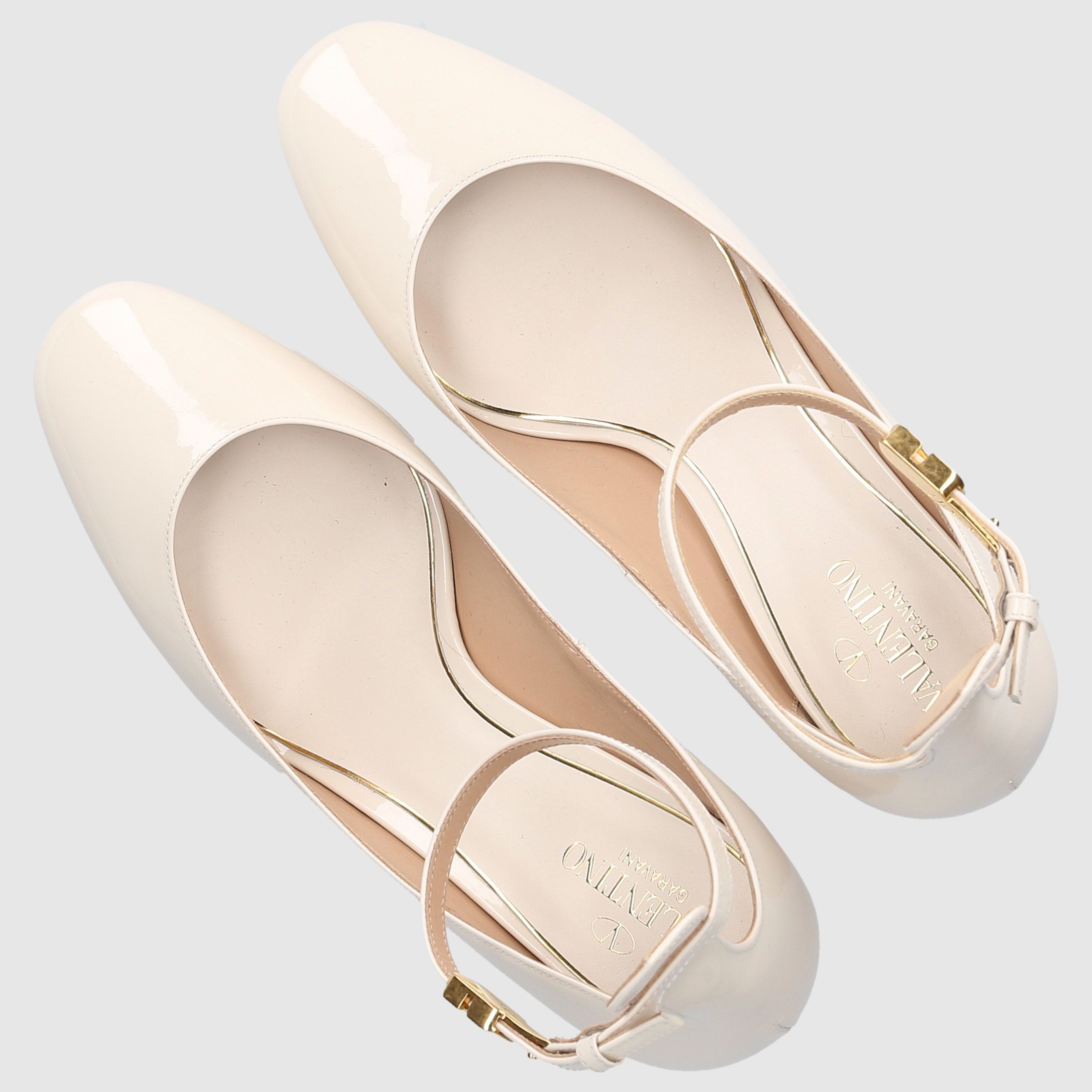 Valentino Garavani Damen Plateaupumps TAN-GO Lackleder