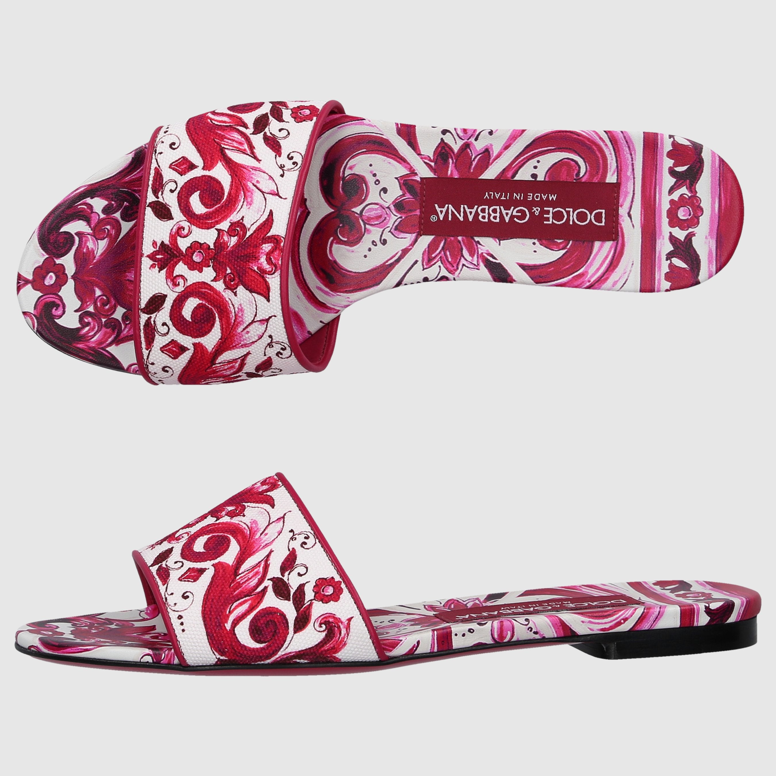 Dolce & Gabbana Damen Pantoletten PRINTED Canvas