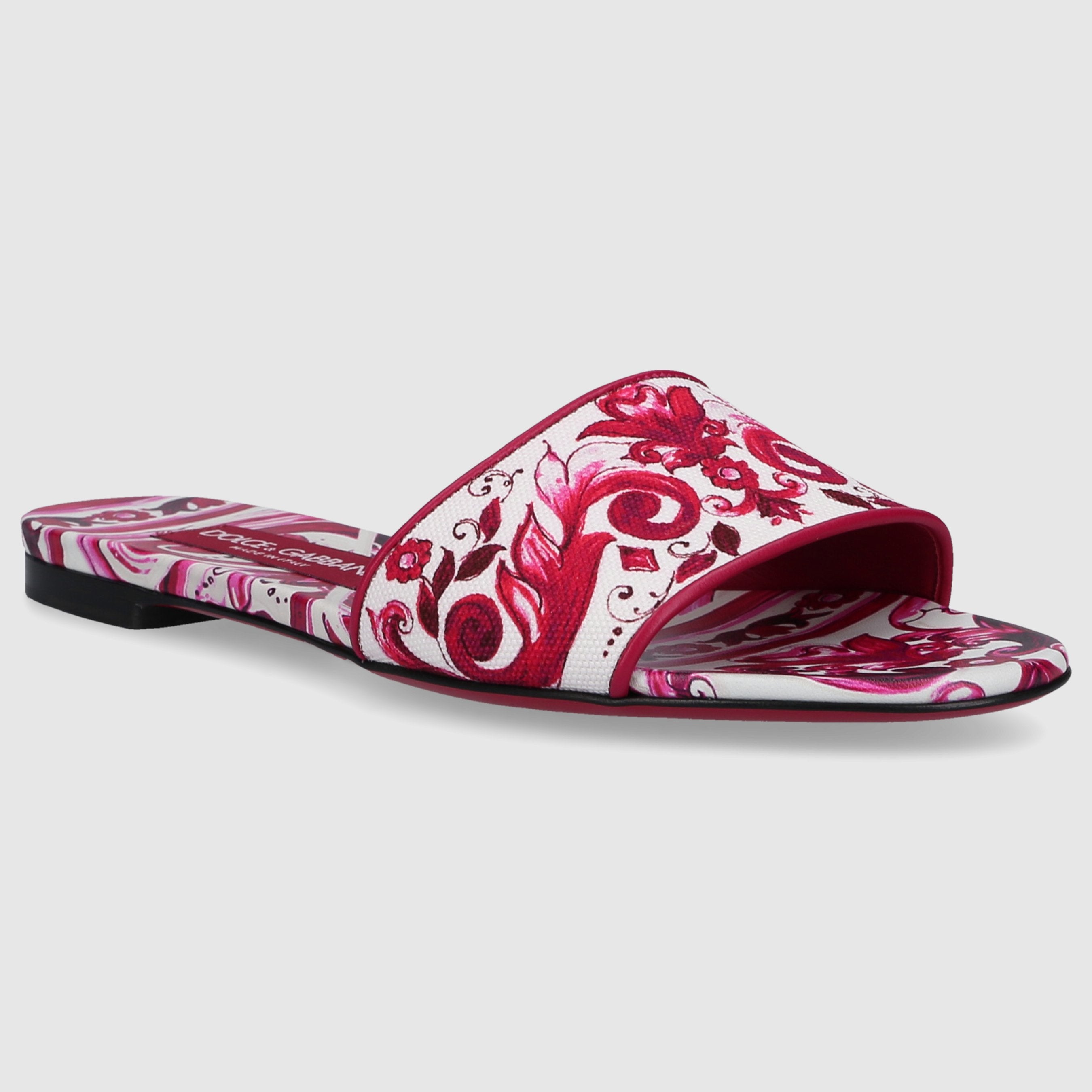 Dolce & Gabbana Damen Pantoletten PRINTED Canvas