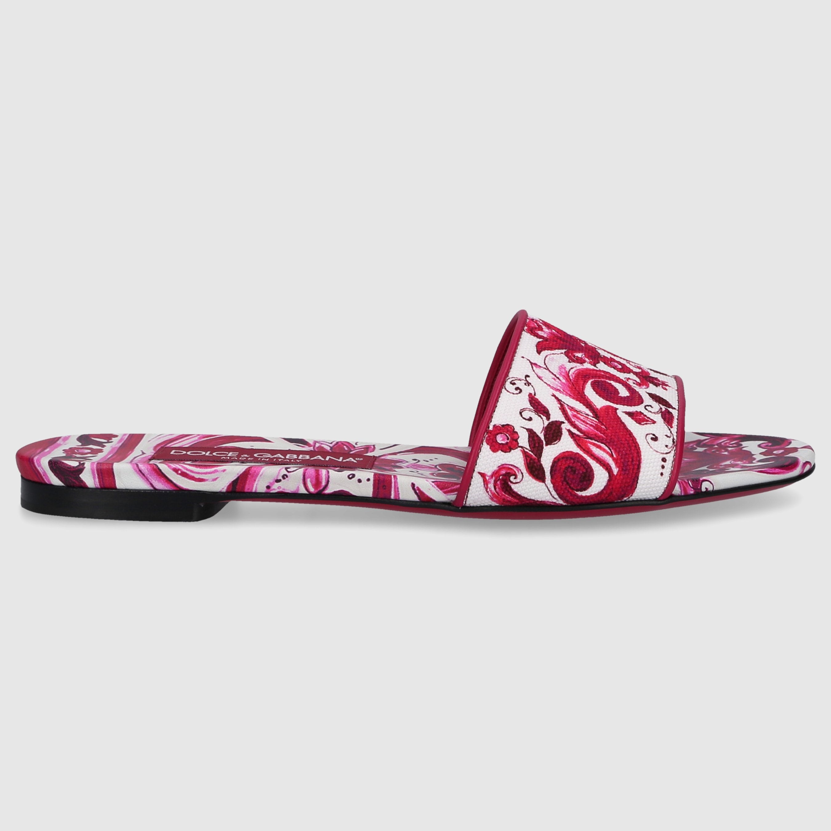Dolce & Gabbana Damen Pantoletten PRINTED Canvas