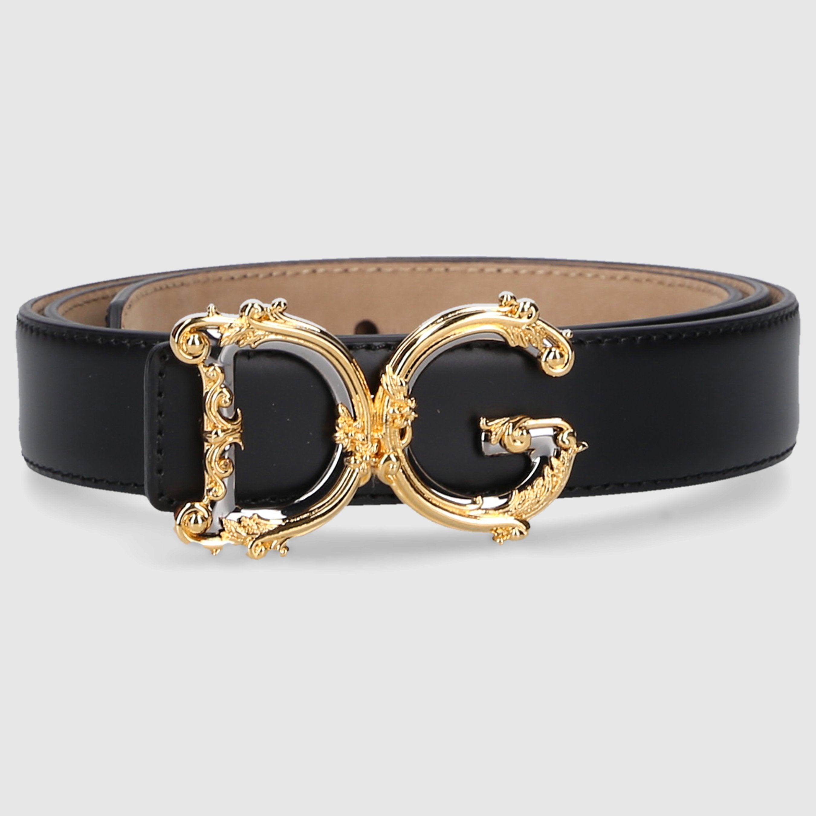 Dolce & Gabbana Damen Gürtel DG Kalbsleder