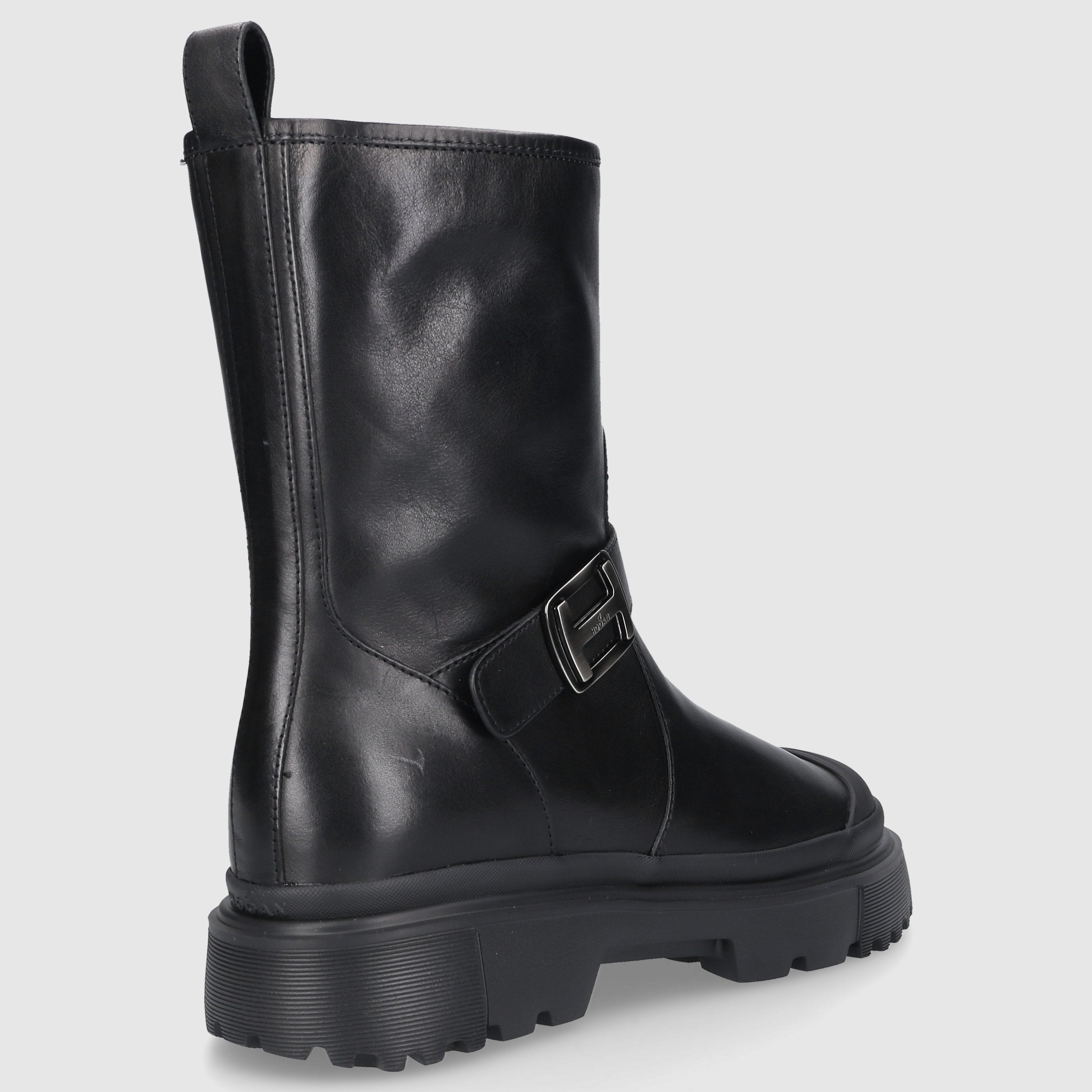 Hogan Damen Cowboy-/ Bikerstiefeletten H619  Kalbsleder