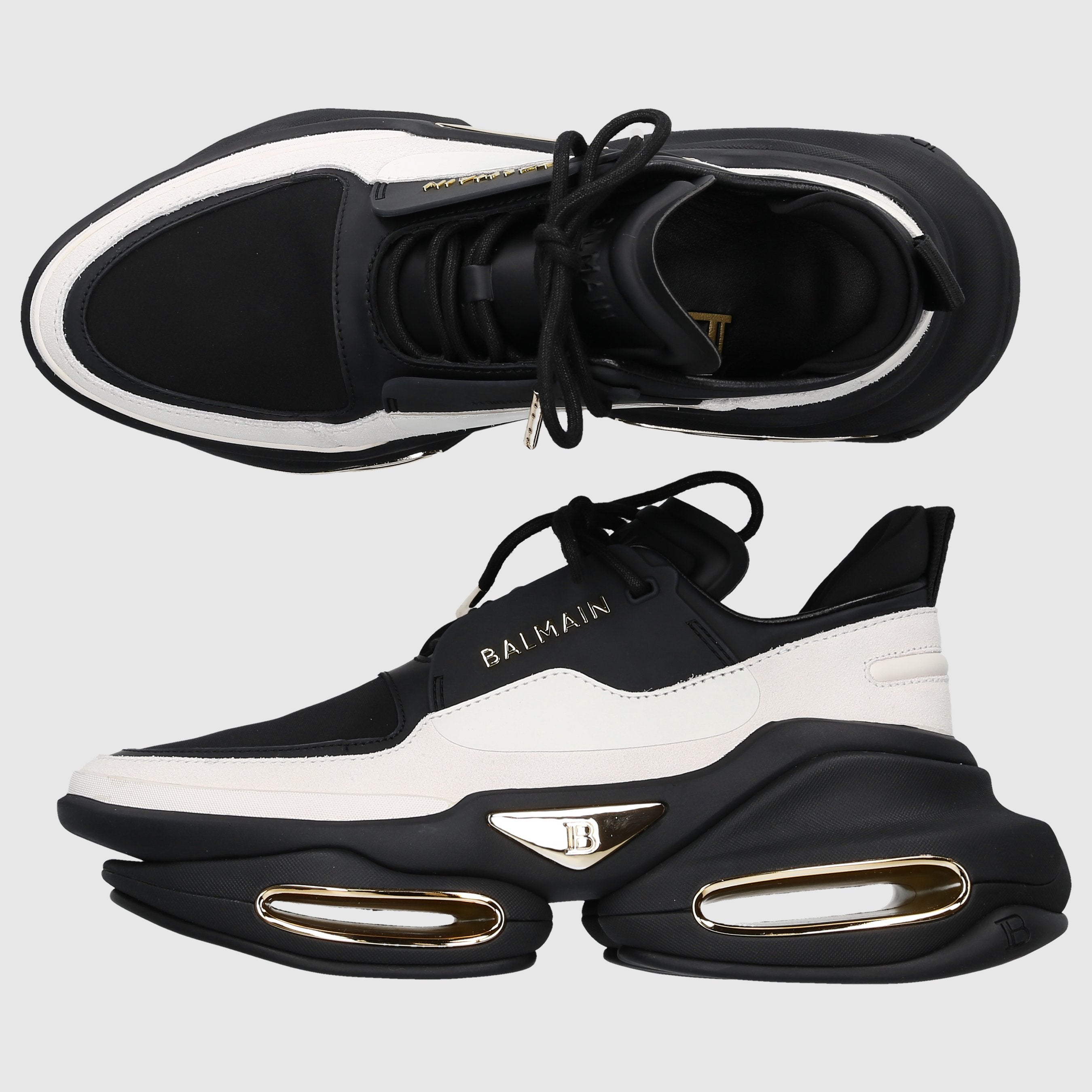 Balmain Damen Sneaker Weiß B-BOLD Kalbsleder