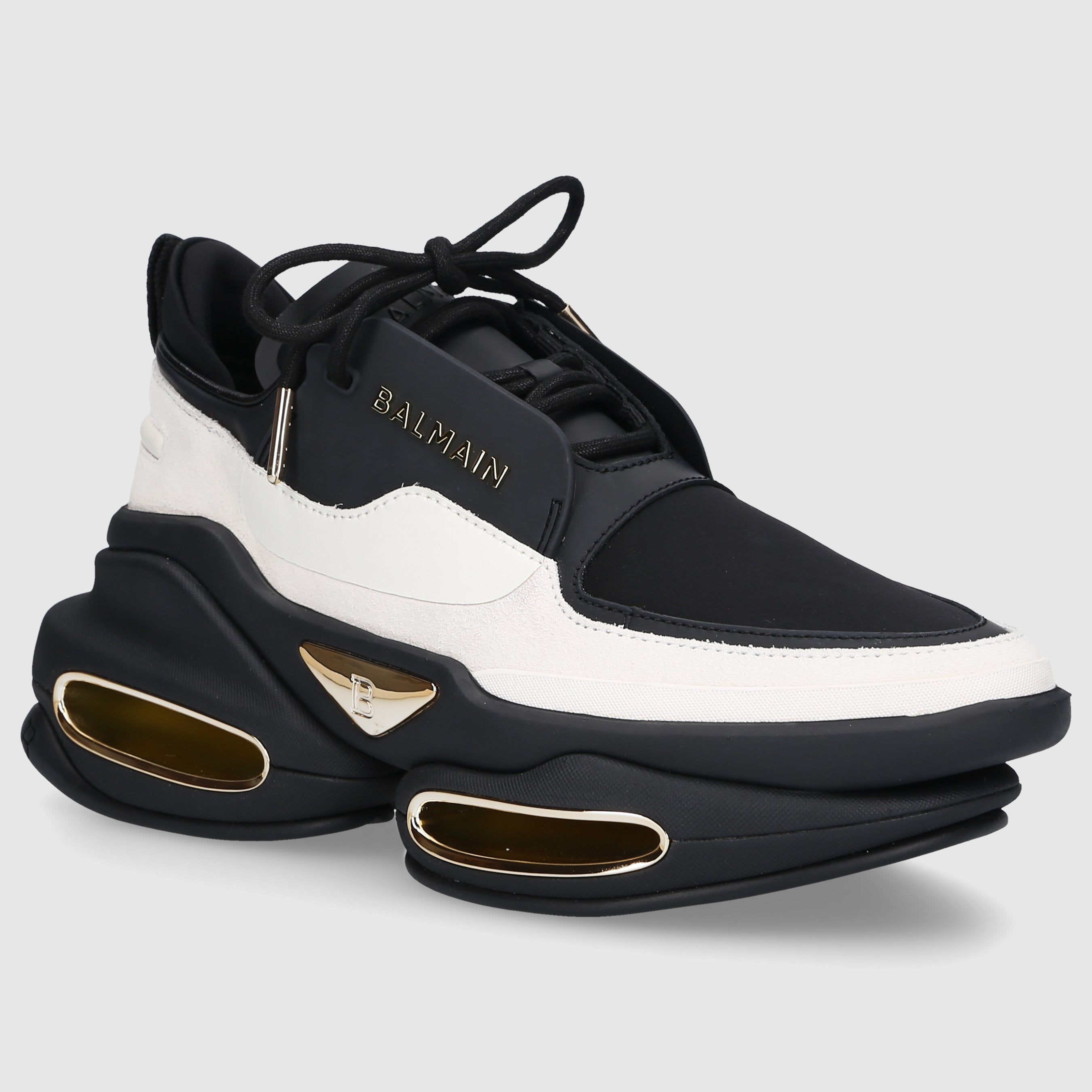 Balmain Damen Sneaker Weiß B-BOLD Kalbsleder