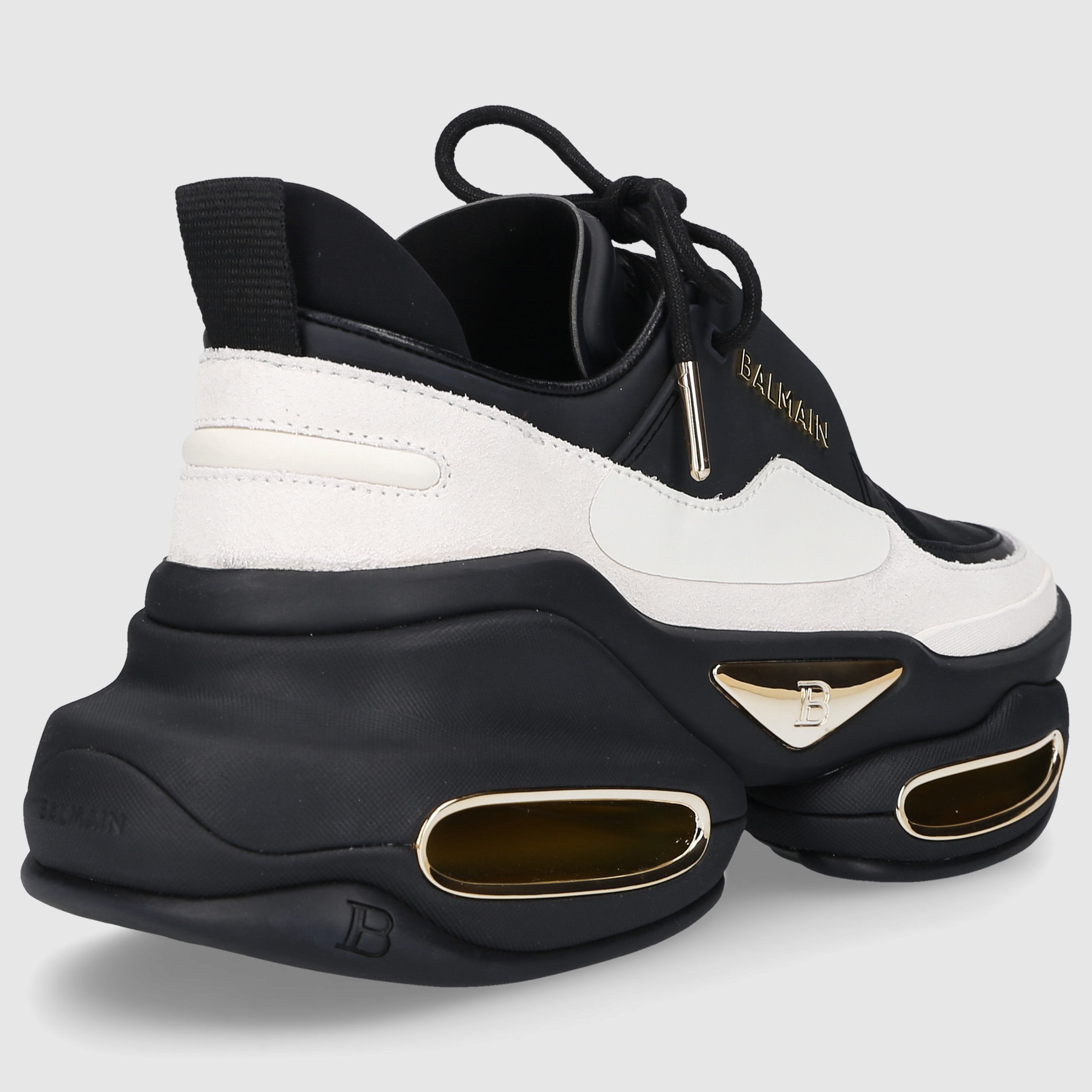 Balmain Damen Sneaker Weiß B-BOLD Kalbsleder