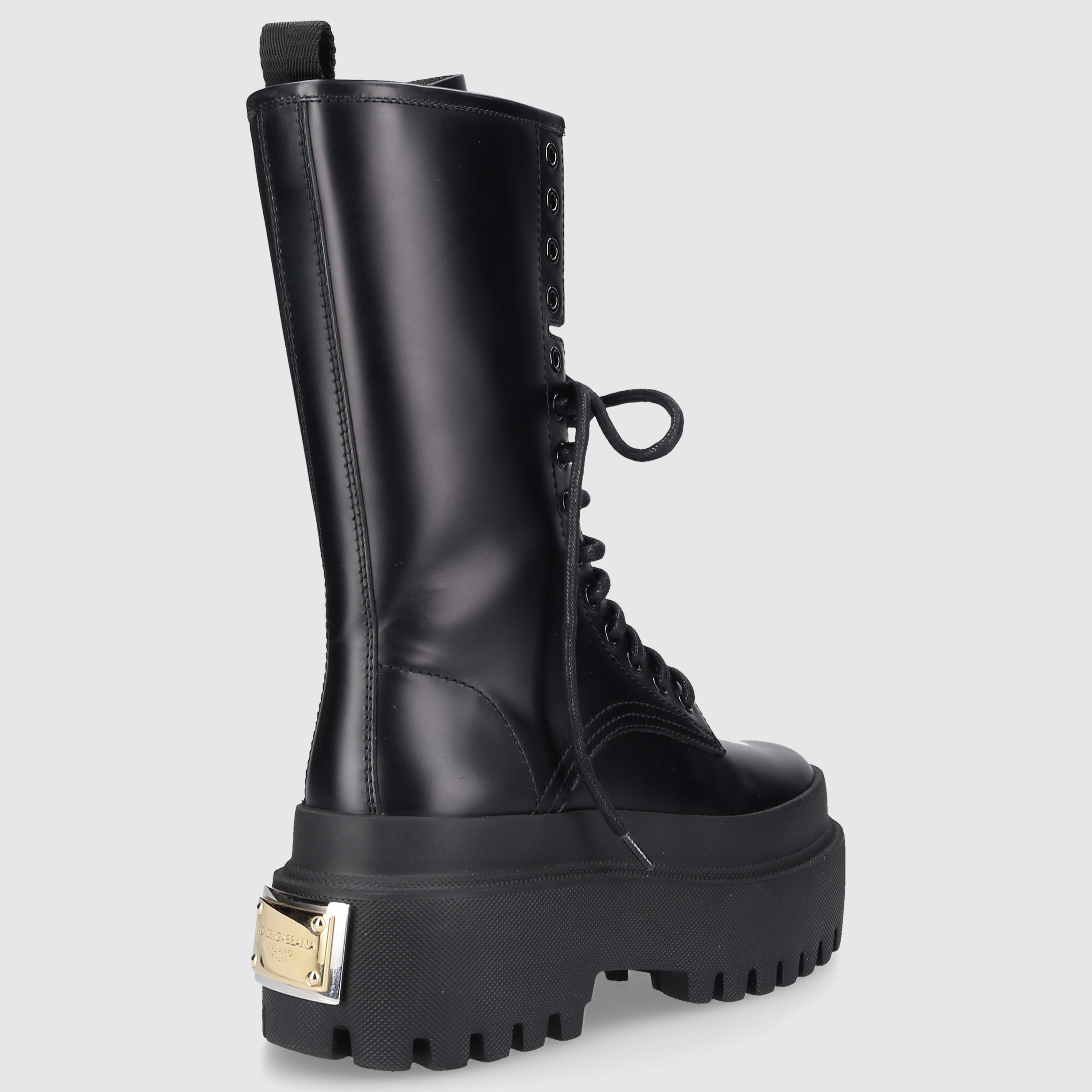 Dolce & Gabbana Damen Plateaustiefel AMPHIBIOUS Kalbsleder