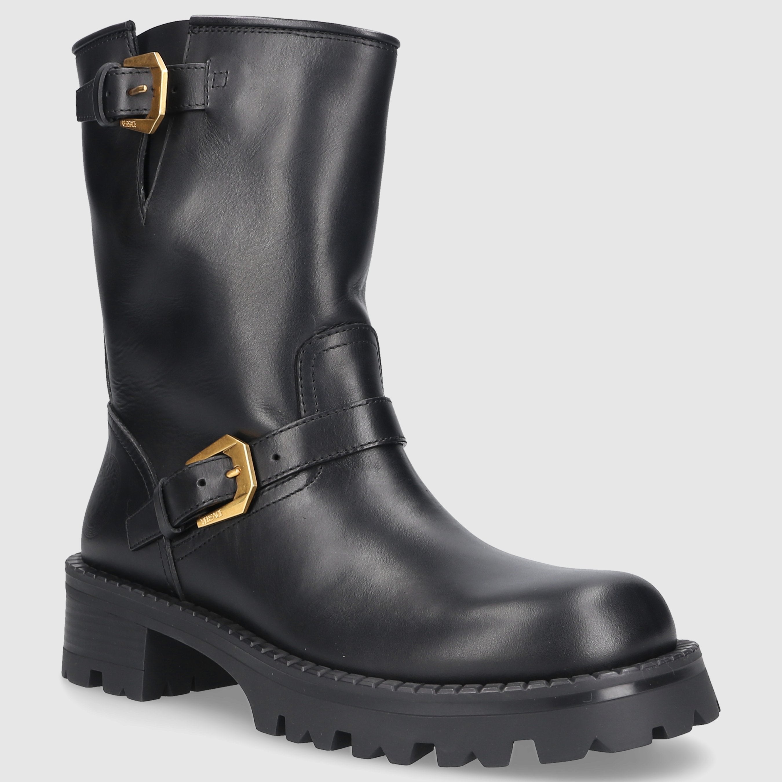 Versace Damen Cowboy-/ Bikerstiefeletten T.35 BIKER Kalbsleder