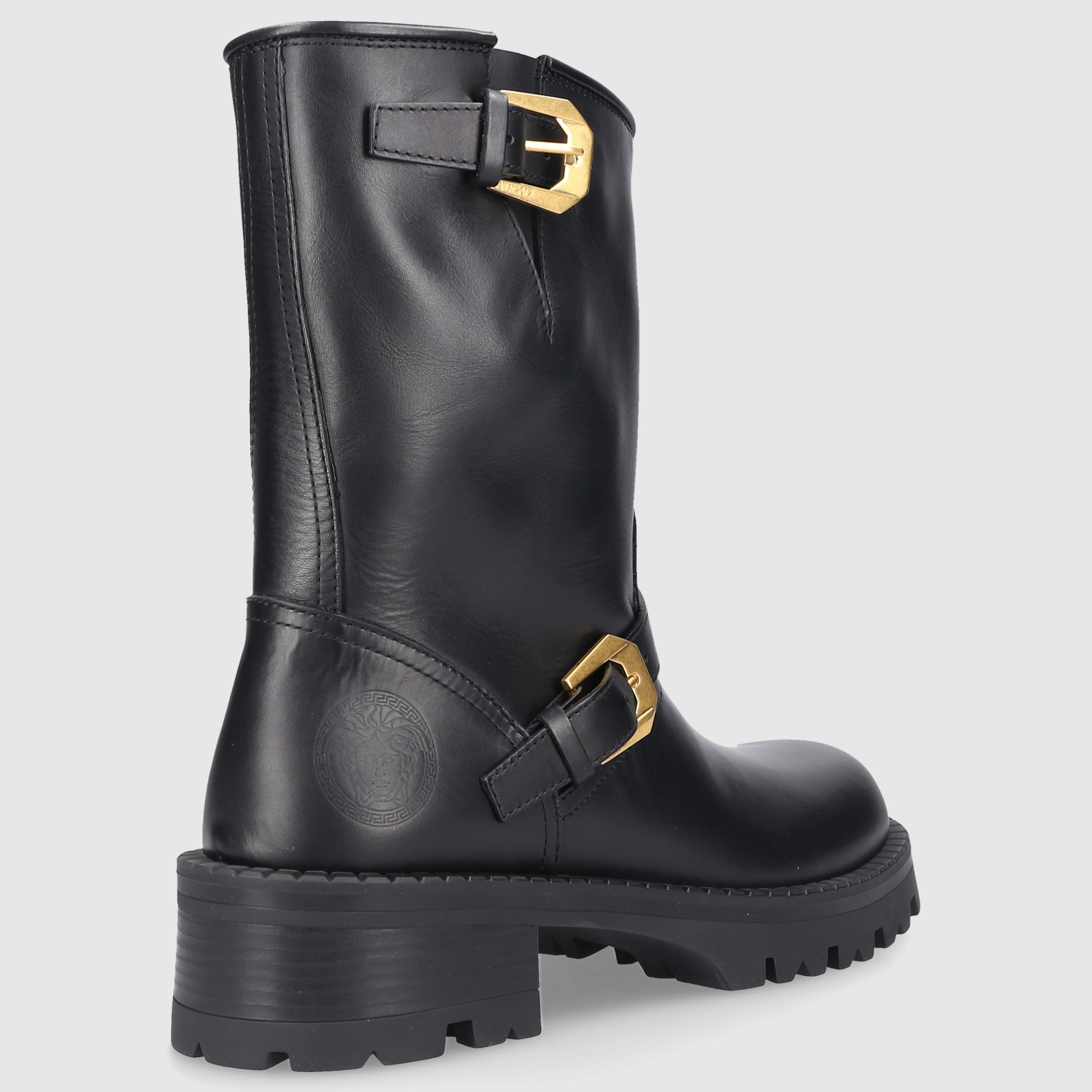 Versace Damen Cowboy-/ Bikerstiefeletten T.35 BIKER Kalbsleder