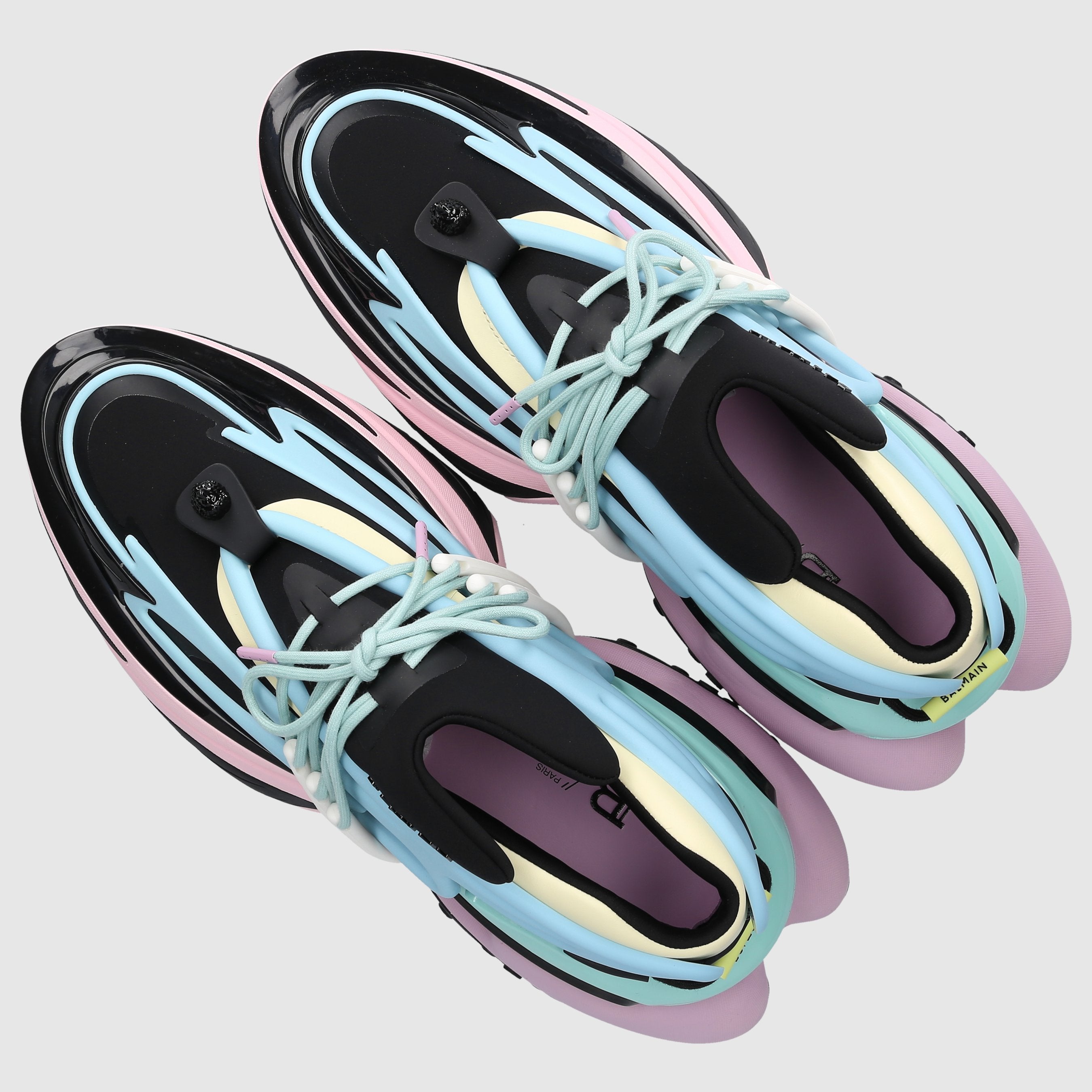Balmain Herren Sneaker low UNICORN Kalbsleder Neopren
