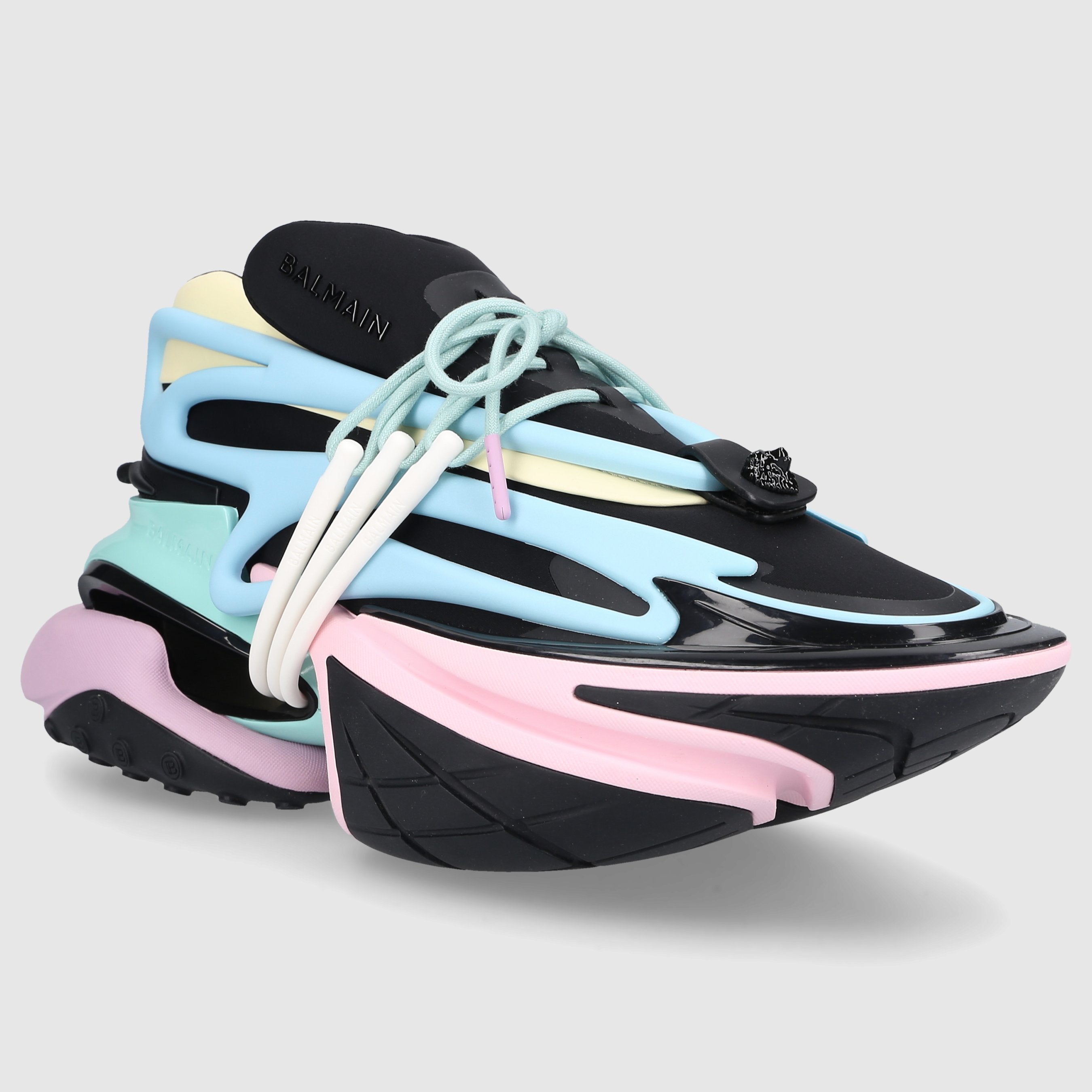 Balmain Herren Sneaker low UNICORN Kalbsleder Neopren