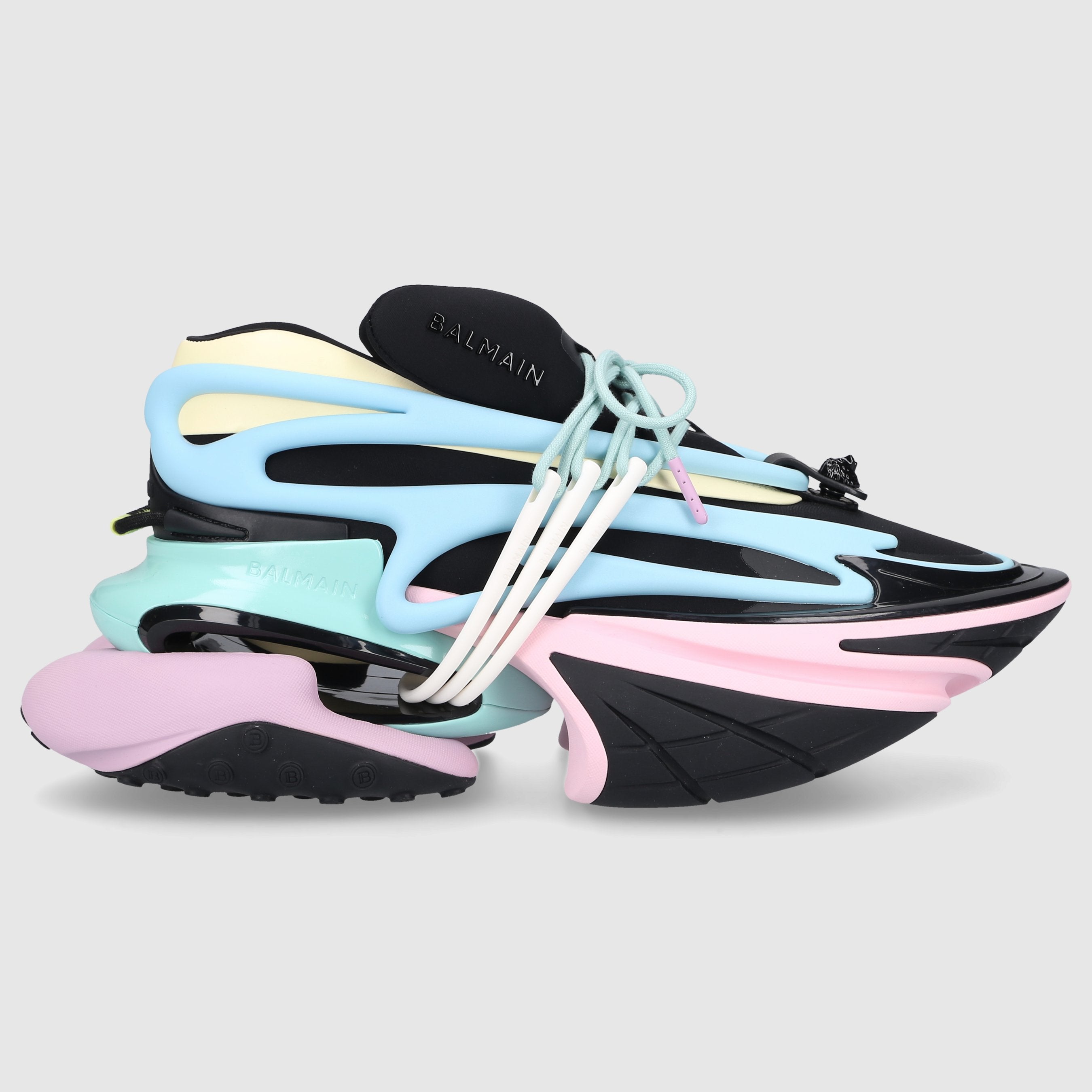 Balmain Herren Sneaker low UNICORN Kalbsleder Neopren