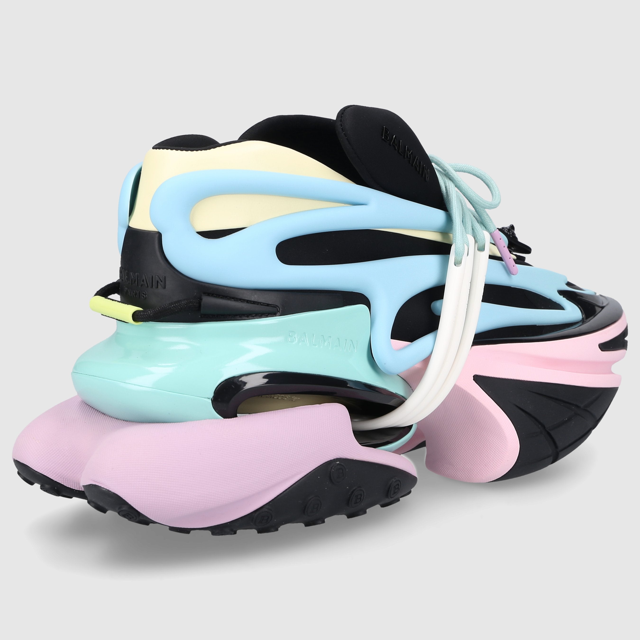 Balmain Herren Sneaker low UNICORN Kalbsleder Neopren