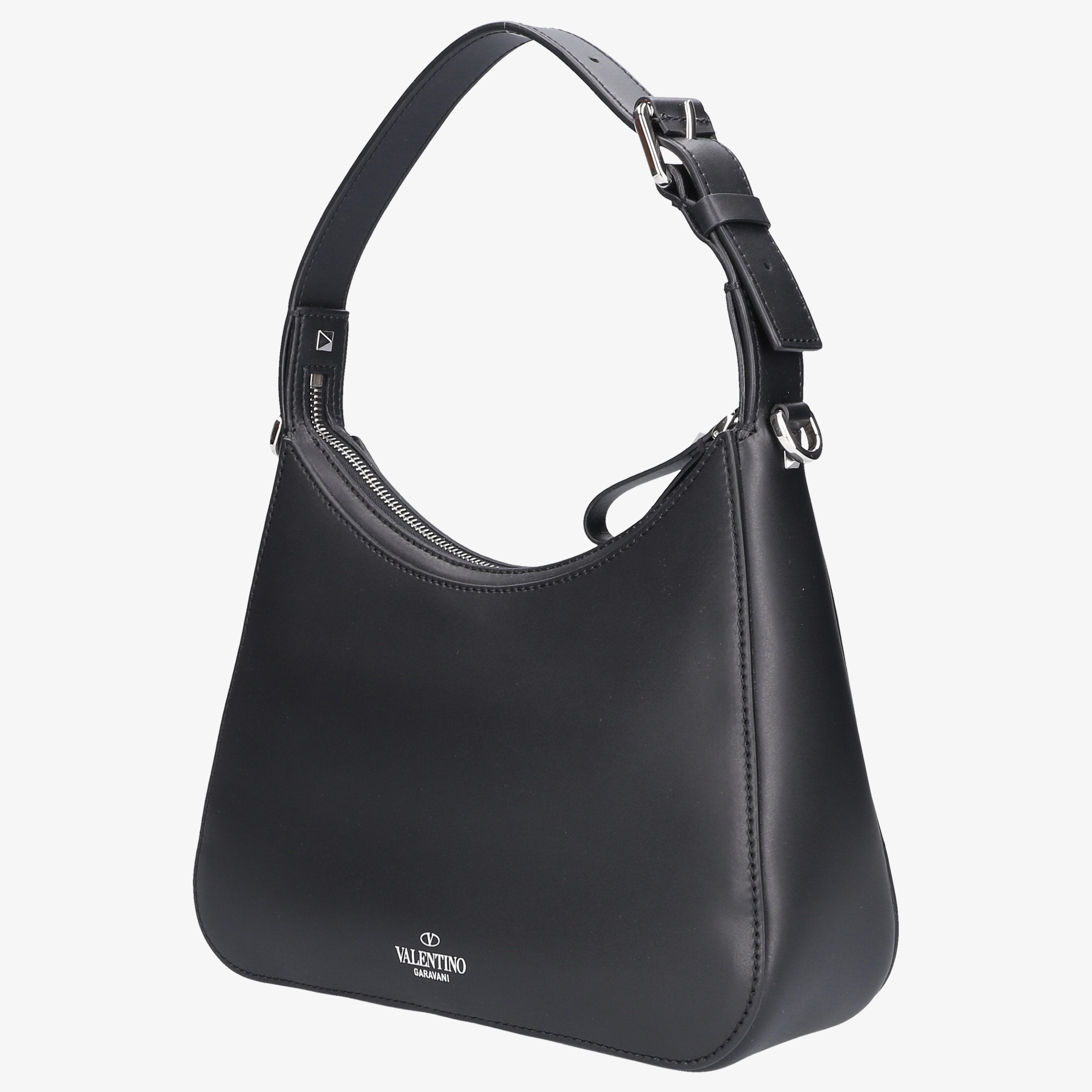 Valentino Garavani Damen Schultertasche VLTN HOBO Kalbsleder