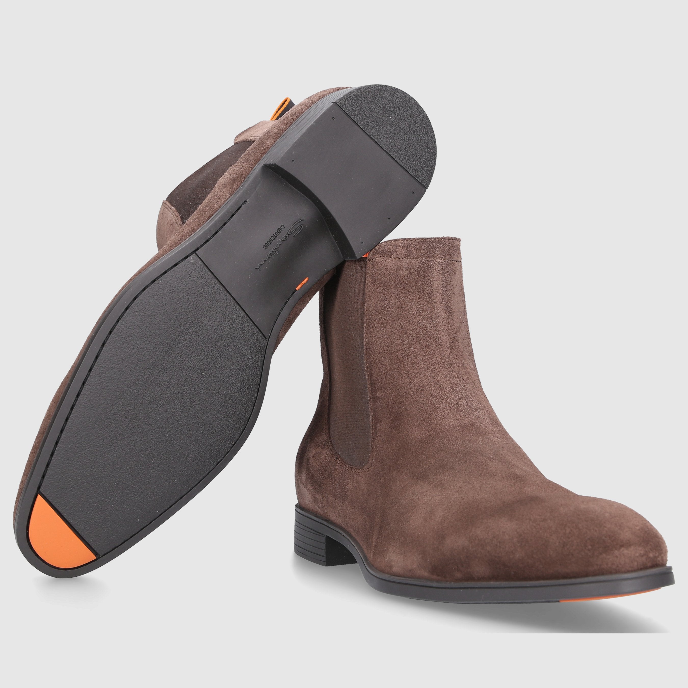 Santoni Herren Chelsea Boots 13414 Veloursleder