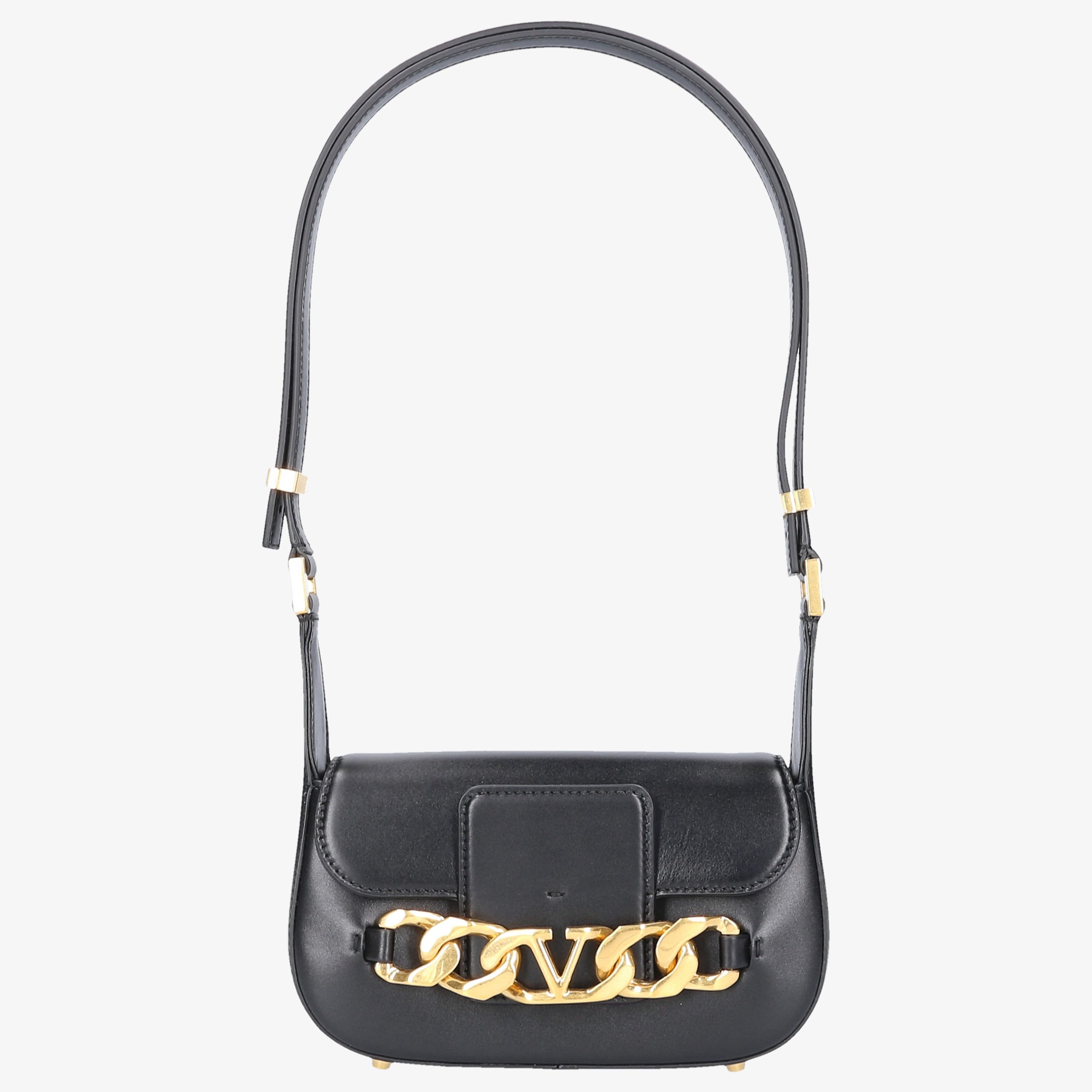 Valentino Garavani Damen Handtasche VLOGO CHAIN SMALL Kalbsleder