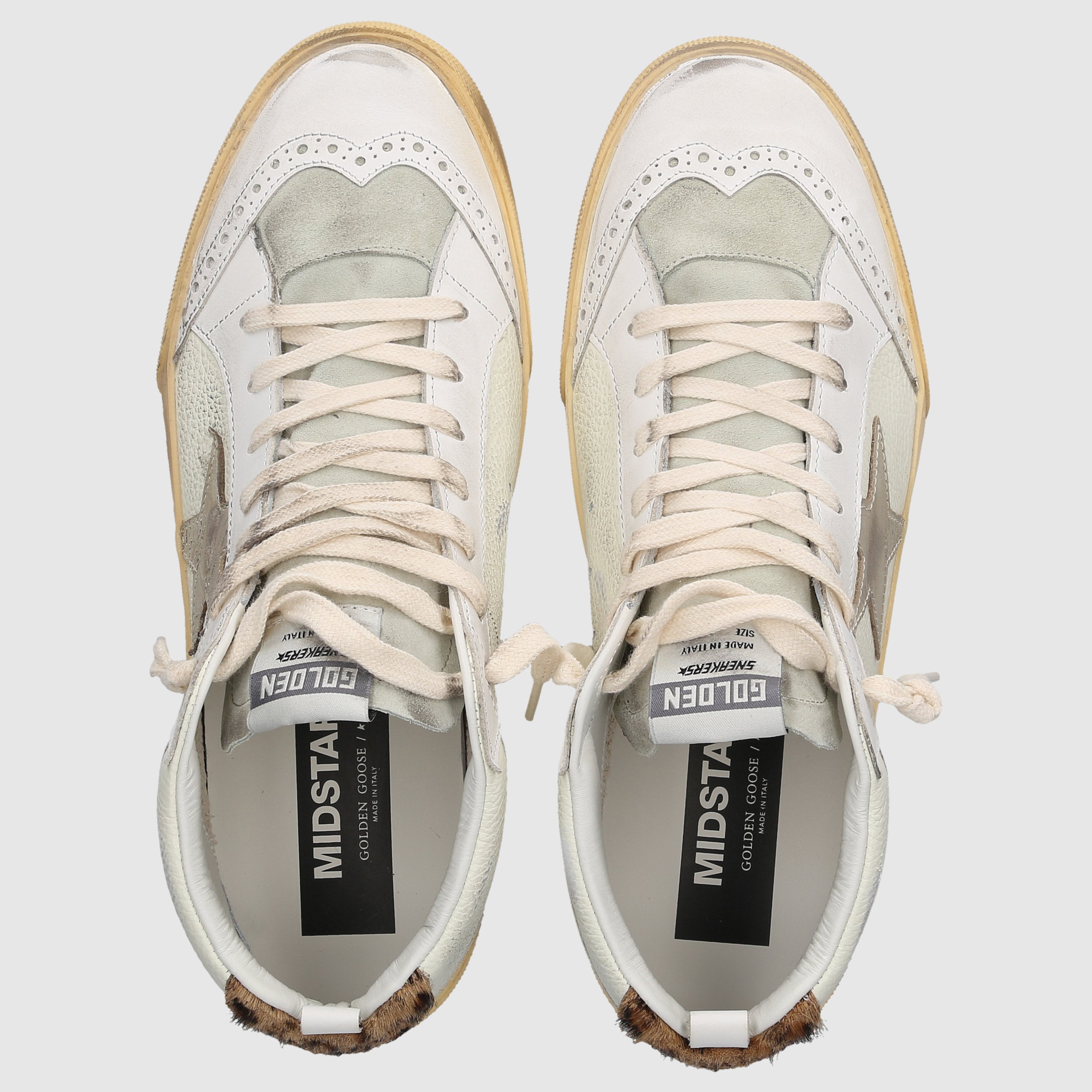Golden Goose Herren Sneaker high Mid Star Classic Kalbsleder Veloursleder