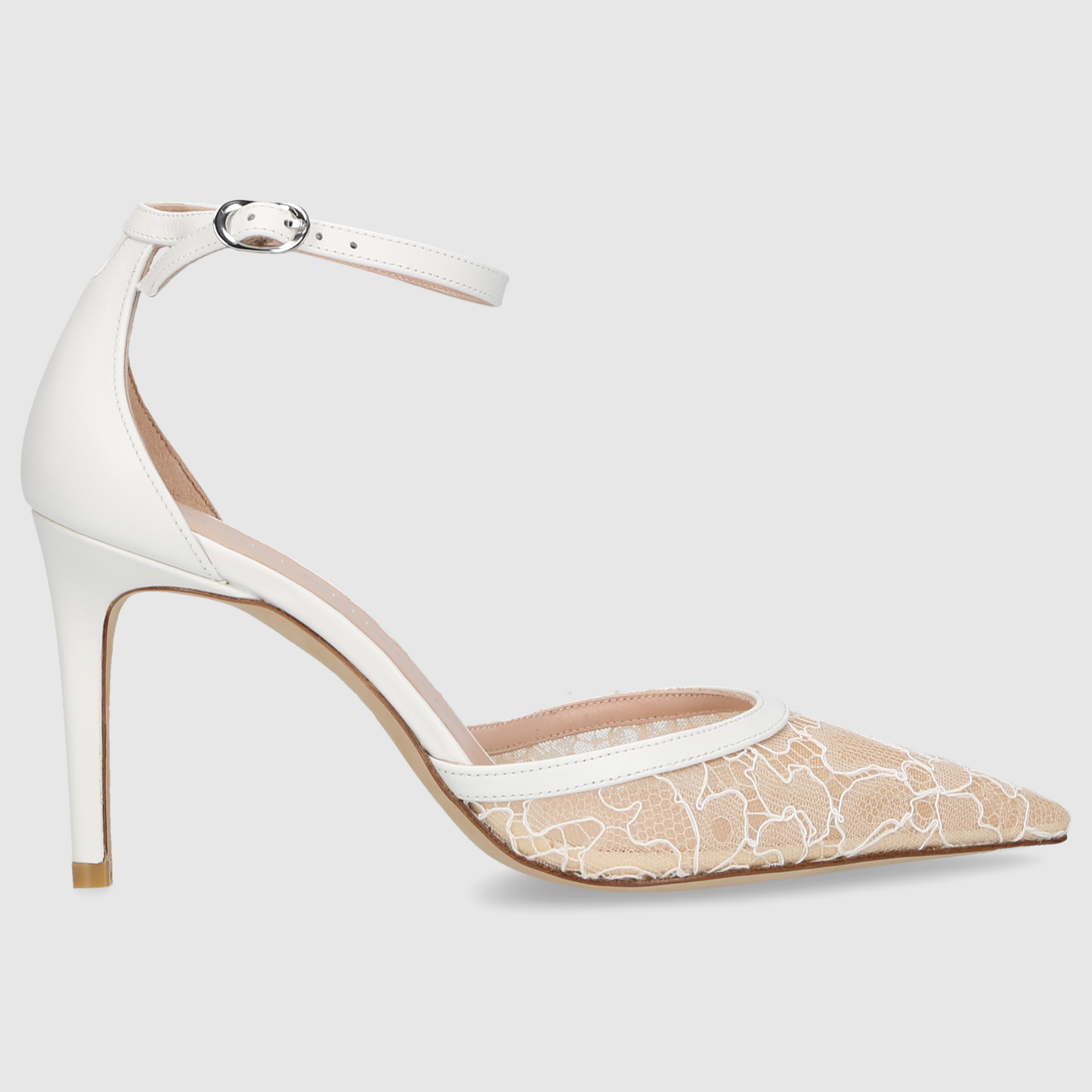 Stuart Weitzman Damen Pumps STUART POWER STRAP 8 Blanco/Beige/Blanco