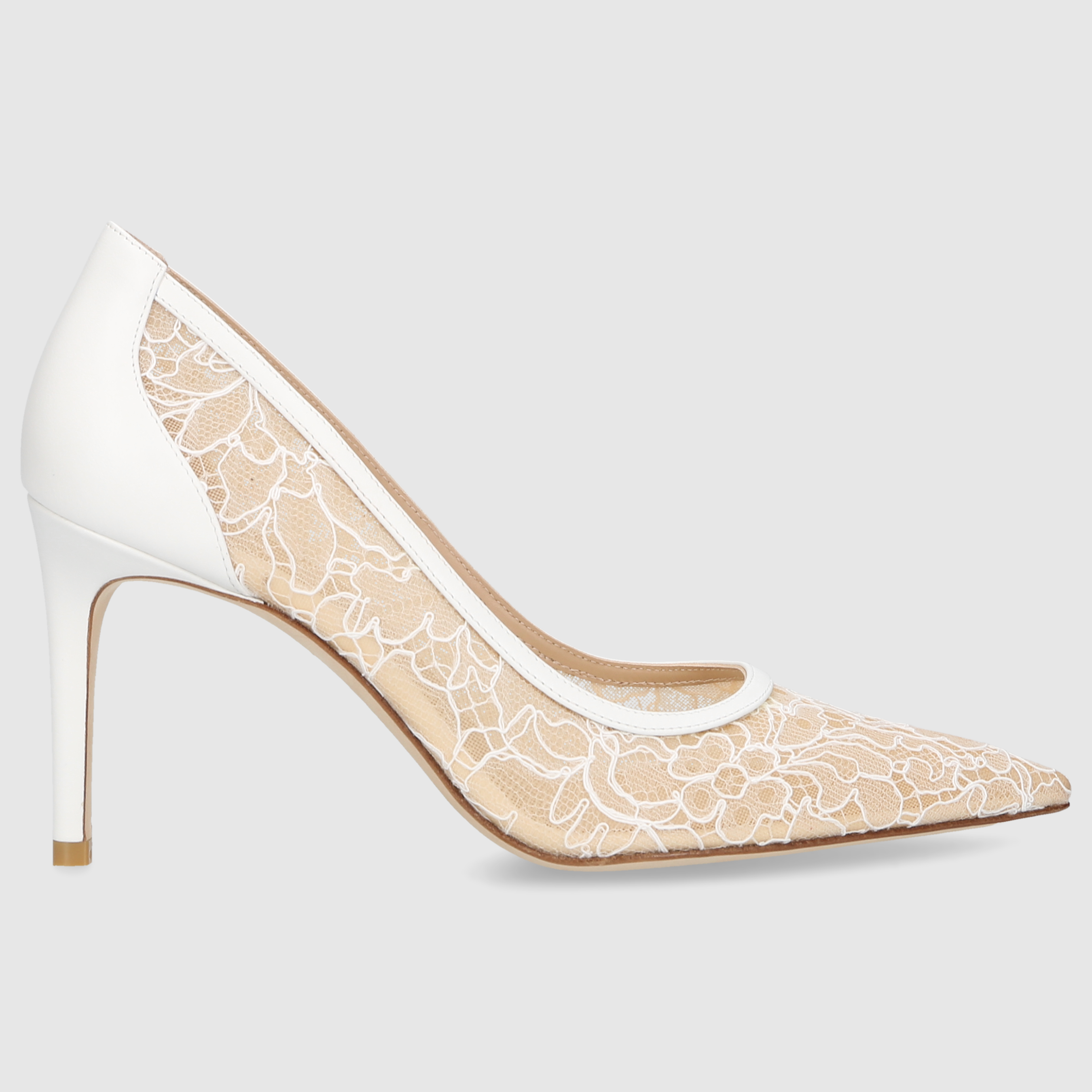 Stuart Weitzman Damen Pumps STUART POWER 85 Blanco/Beige/Blanco