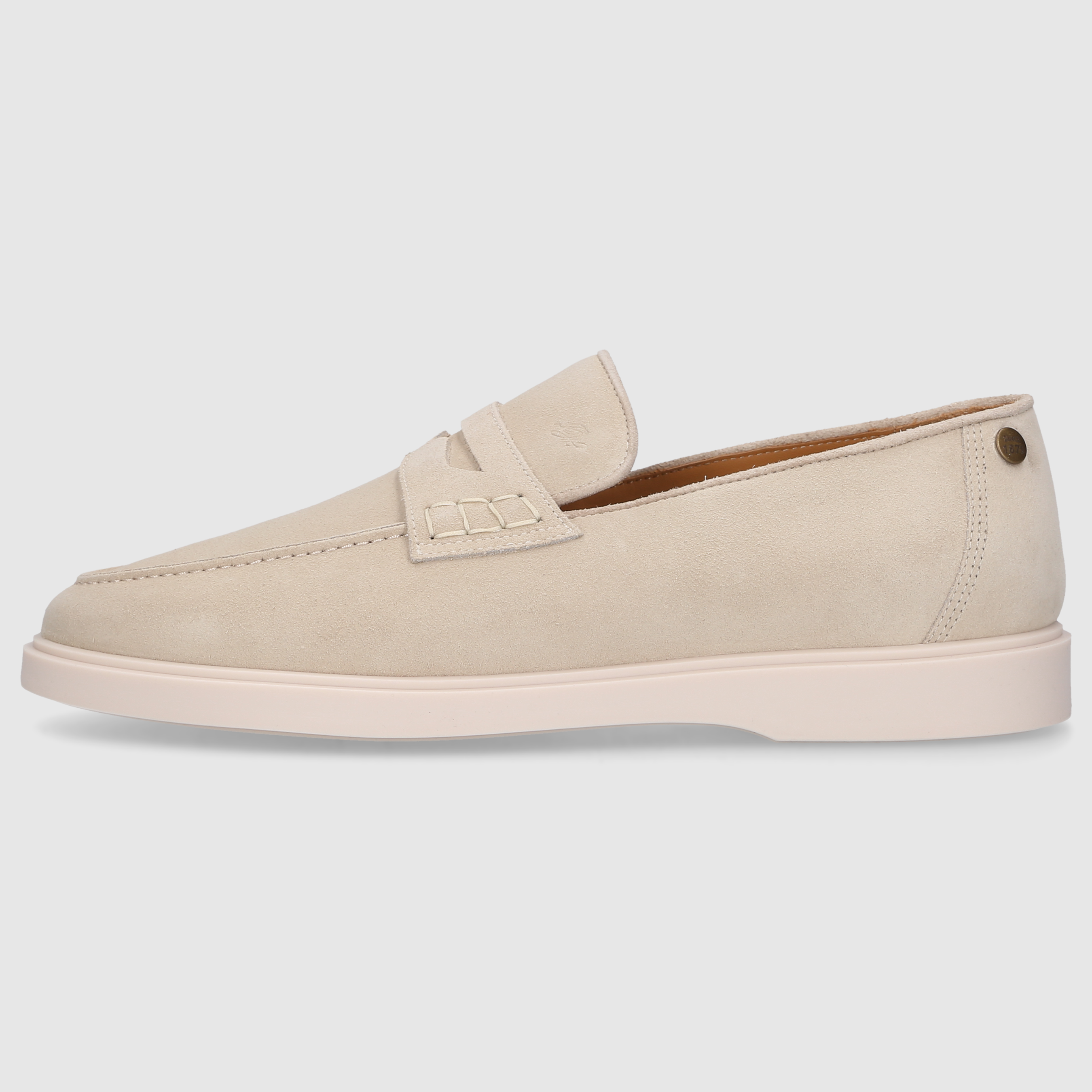 Heinrich Dinkelacker Herren Genua Penny Loafer V - Beige