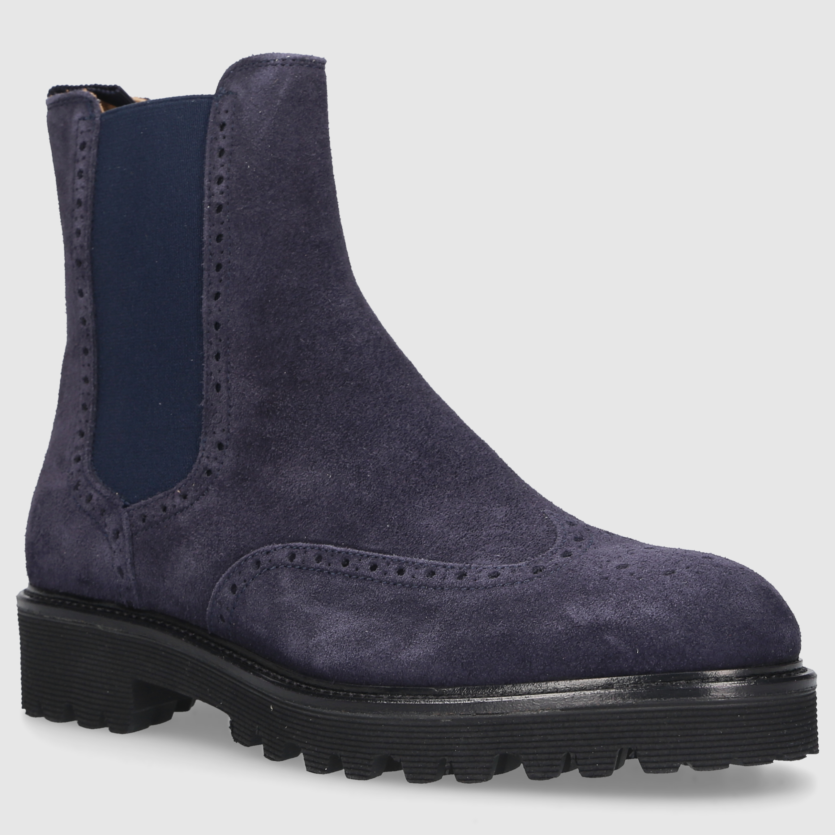 EN AVANT Damen Stiefeletten D0600021-417 Veloursleder blau