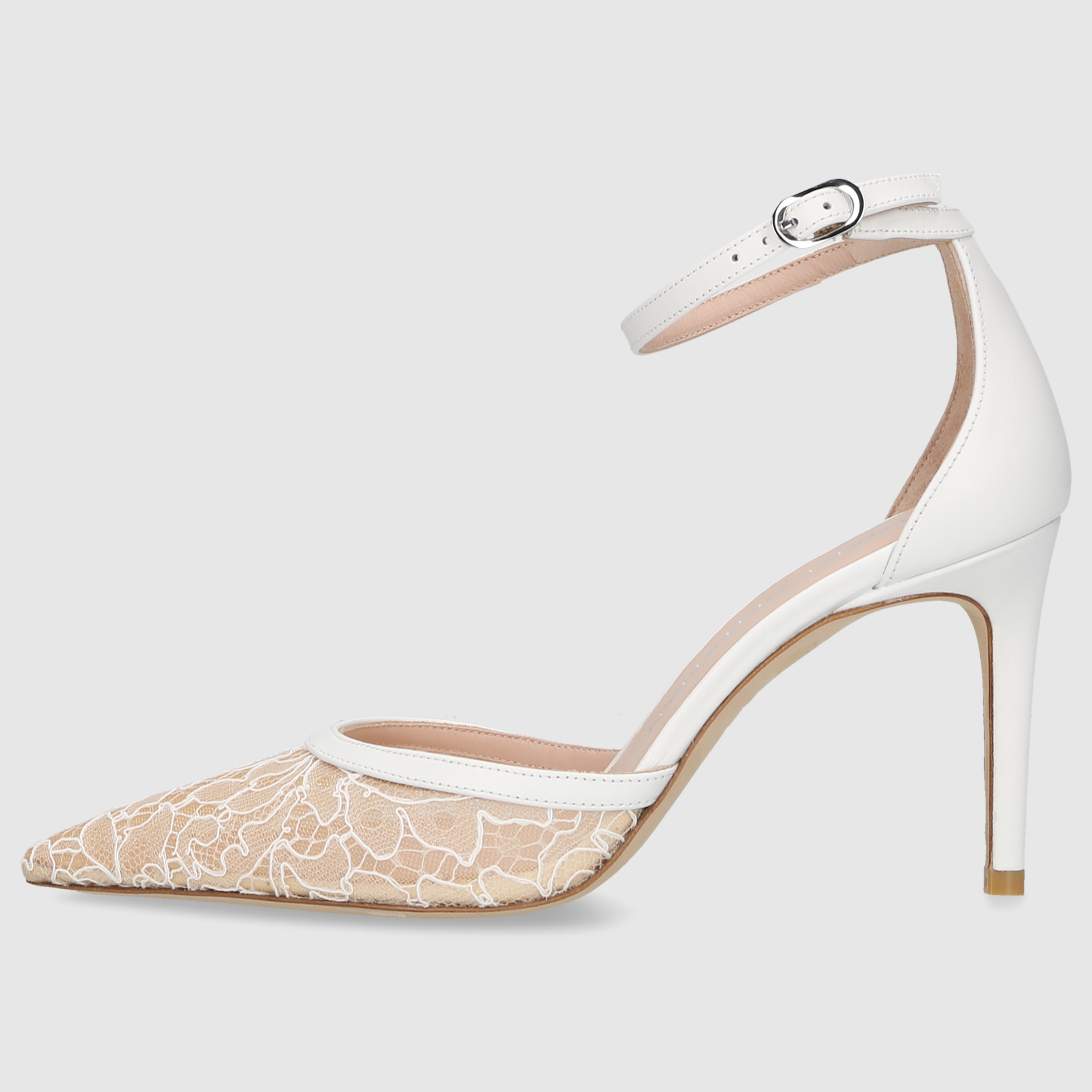 Stuart Weitzman Damen Pumps STUART POWER STRAP 8 Blanco/Beige/Blanco